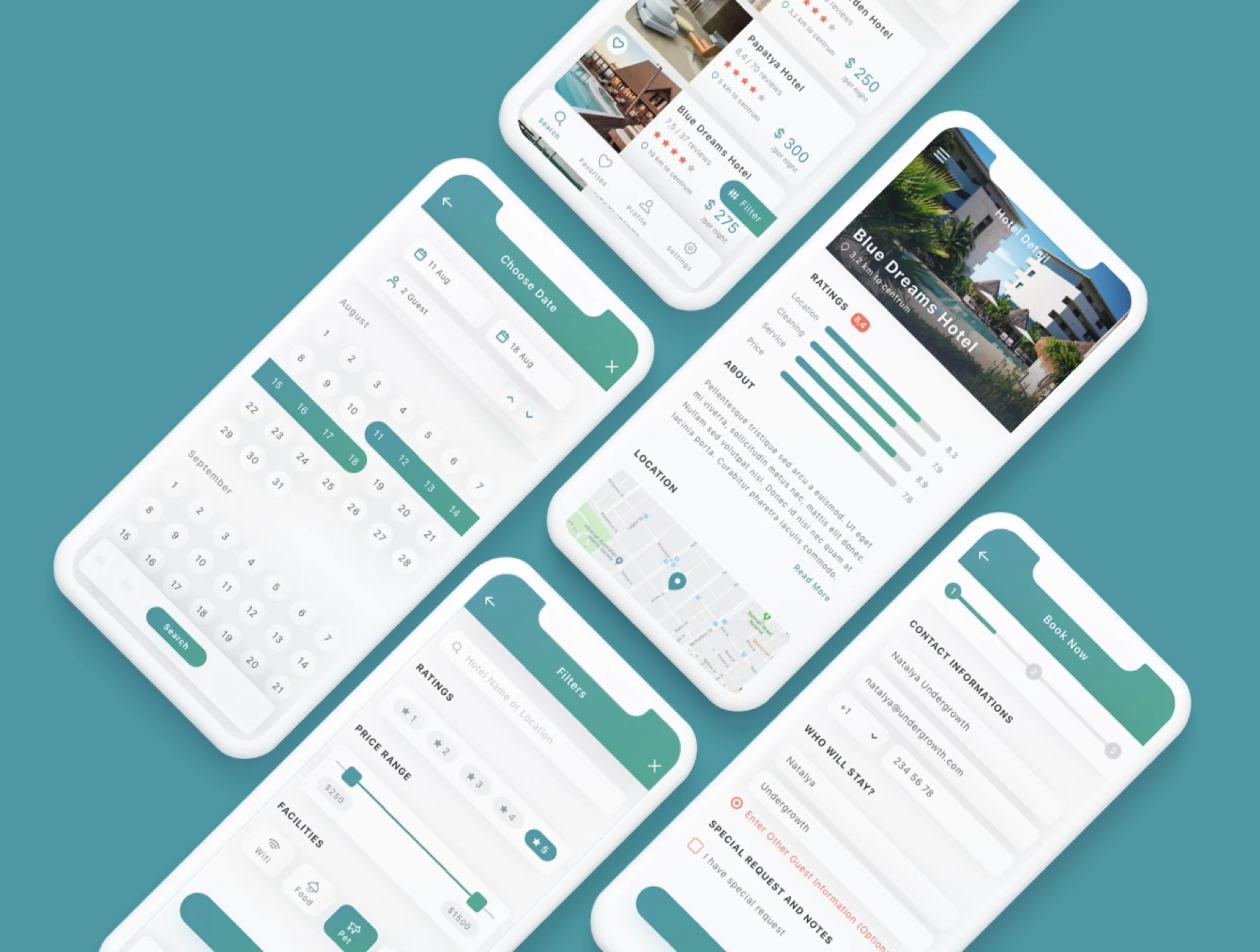 Cesha - Hotel Booking & Reservation App UI Kit
