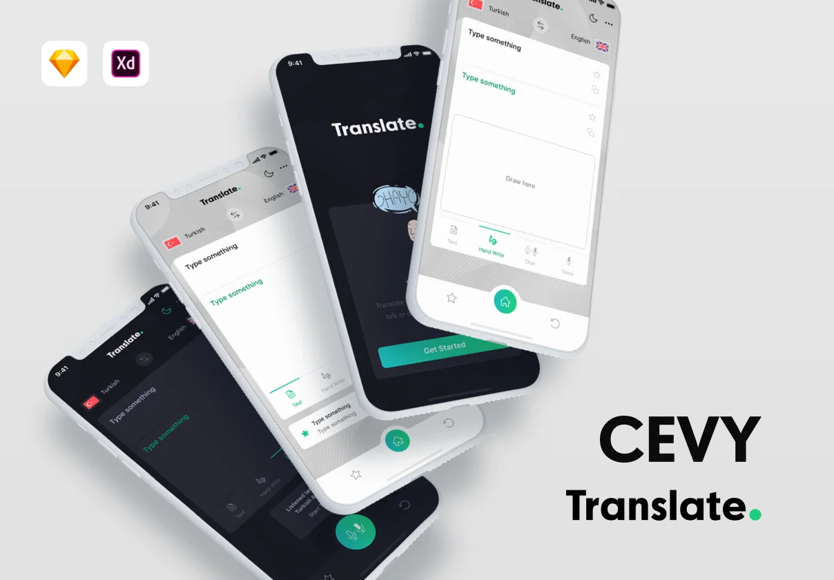 Cevy Translate Mobile App Ui Kit