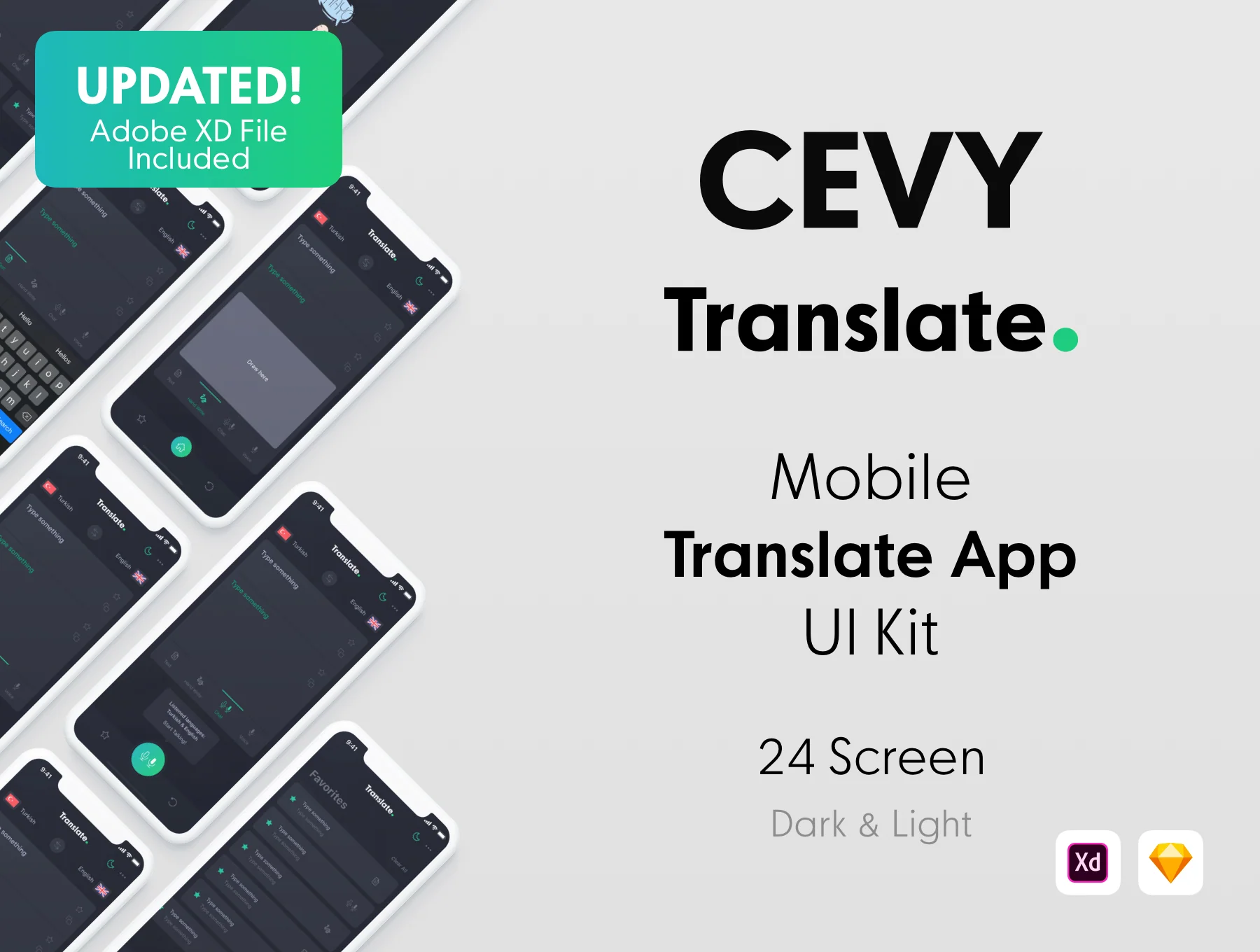 Cevy Translate Mobile App Ui Kit