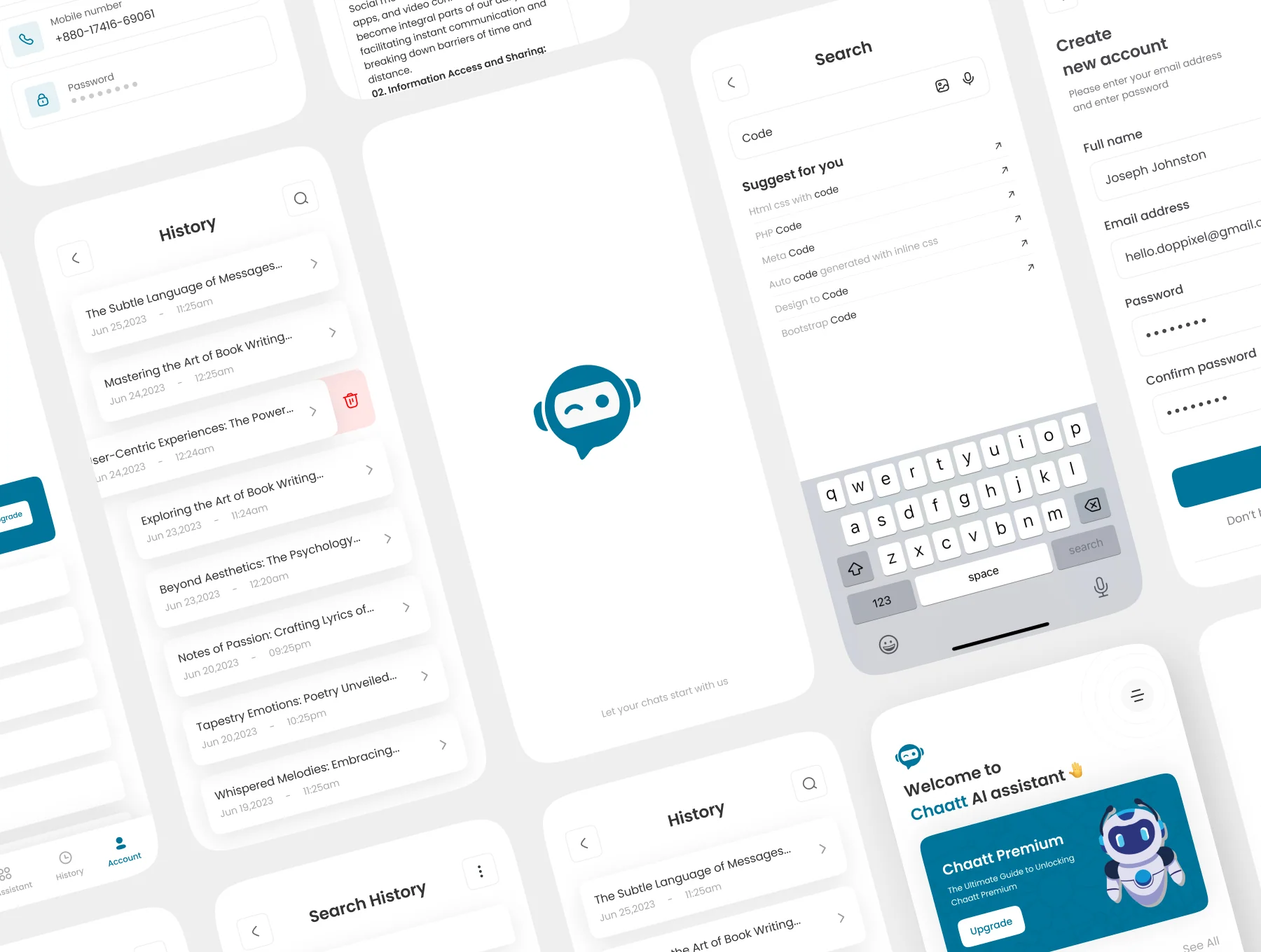 Chaatt –Chatbot App UI Kit 5