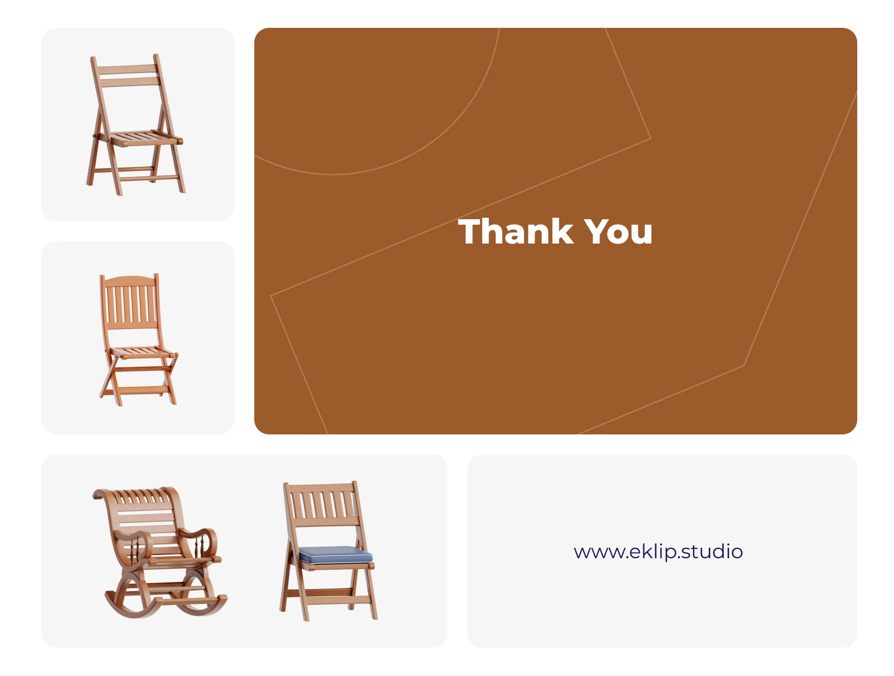 Chairs 3D Icon Set 6