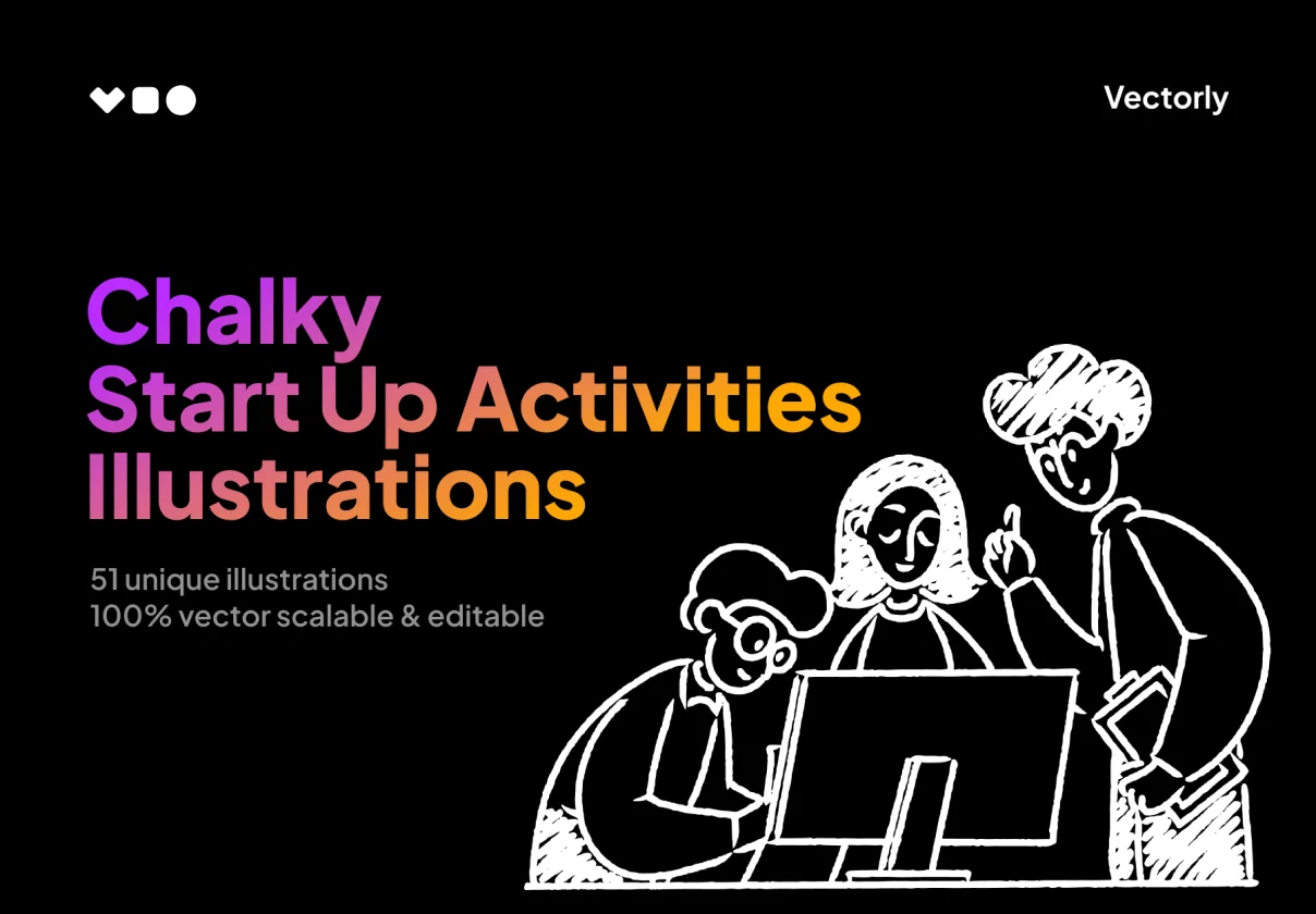 Chalky Startup Activities Illustrations