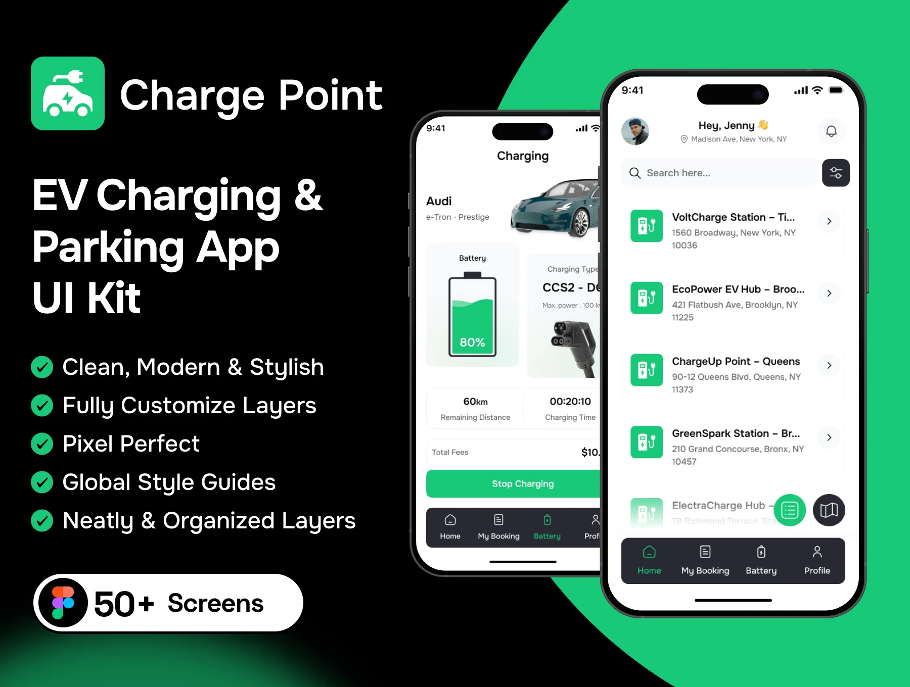 ChargePoint - EV Charging & Parking App UI Kit