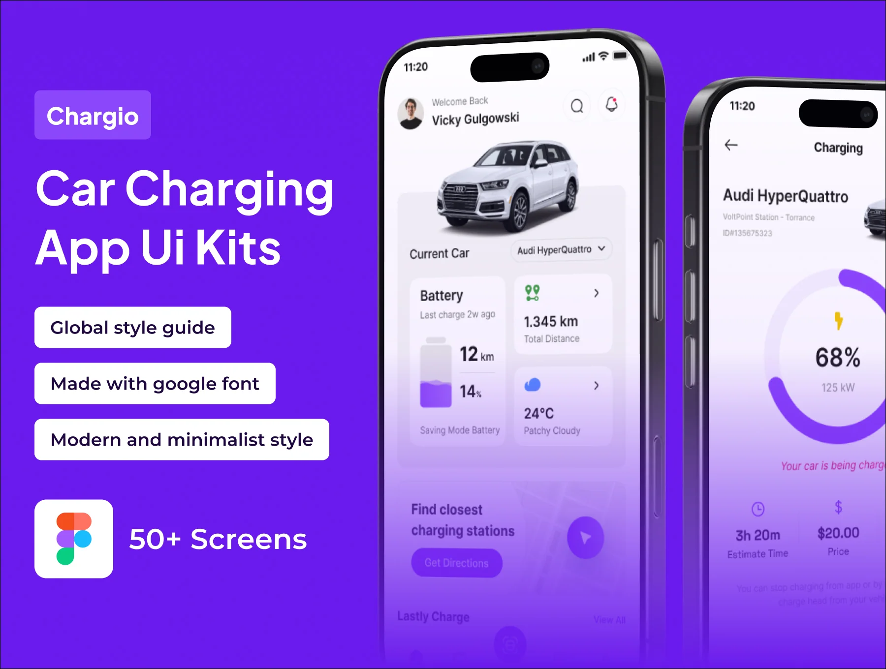 Chargio - Car Charging Premium UI KIts App