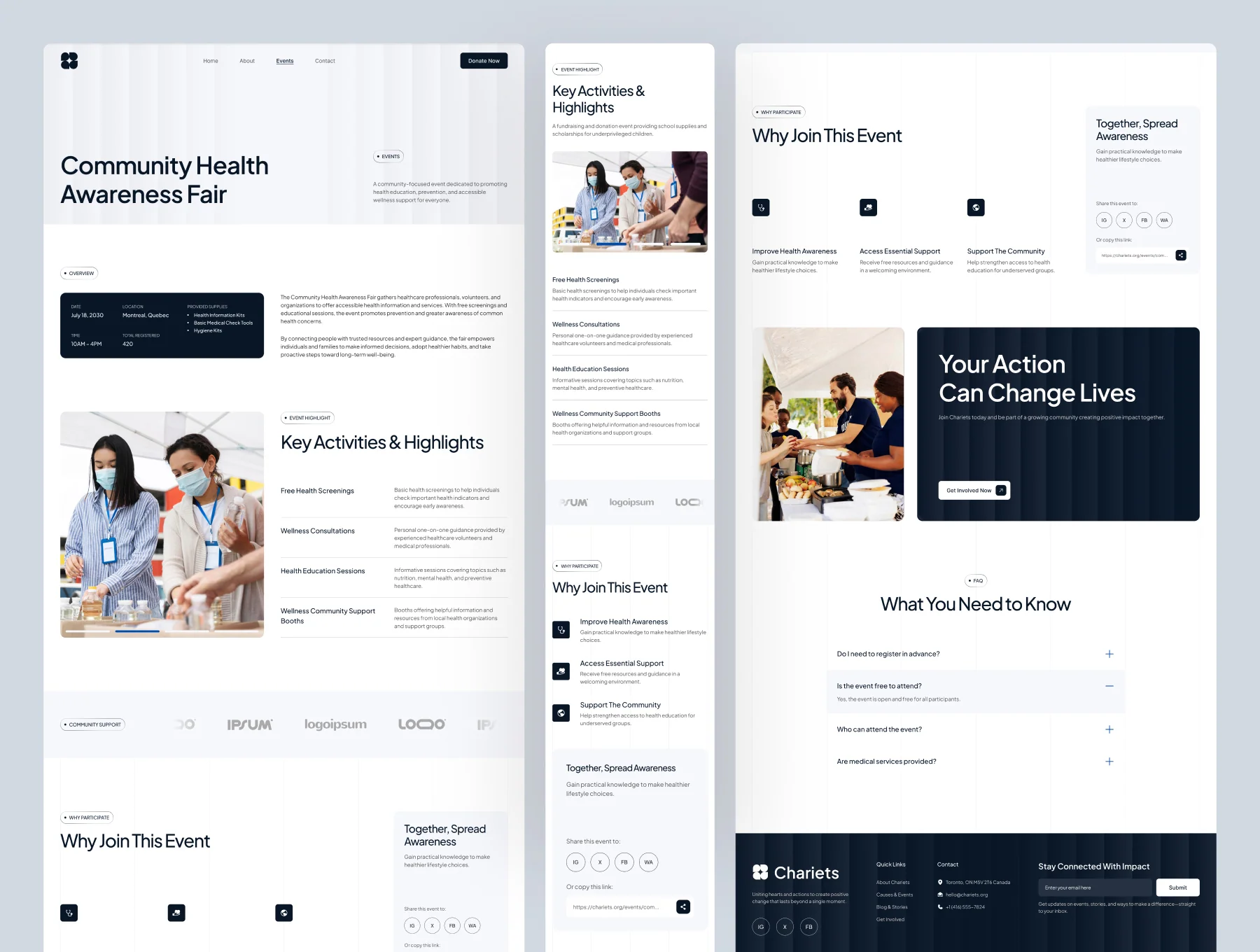 Chariets - Non-Profit Charity Website UI Figma Template 4