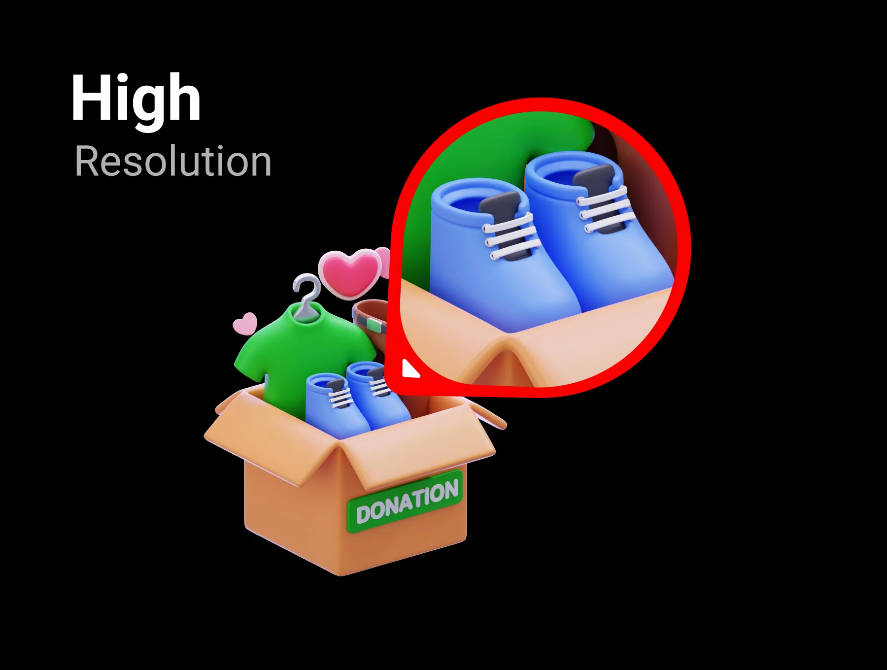 Charity & Donation 3D Icon Pack 3