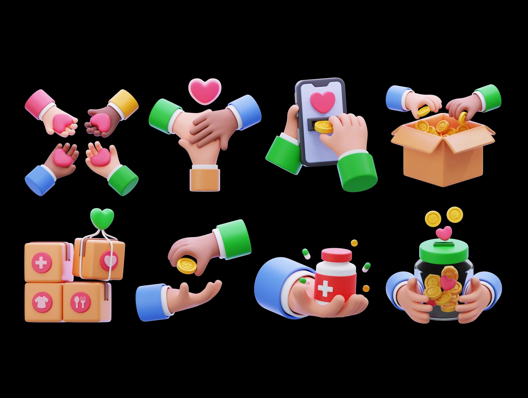 Charity & Donation 3D Icon Pack 5