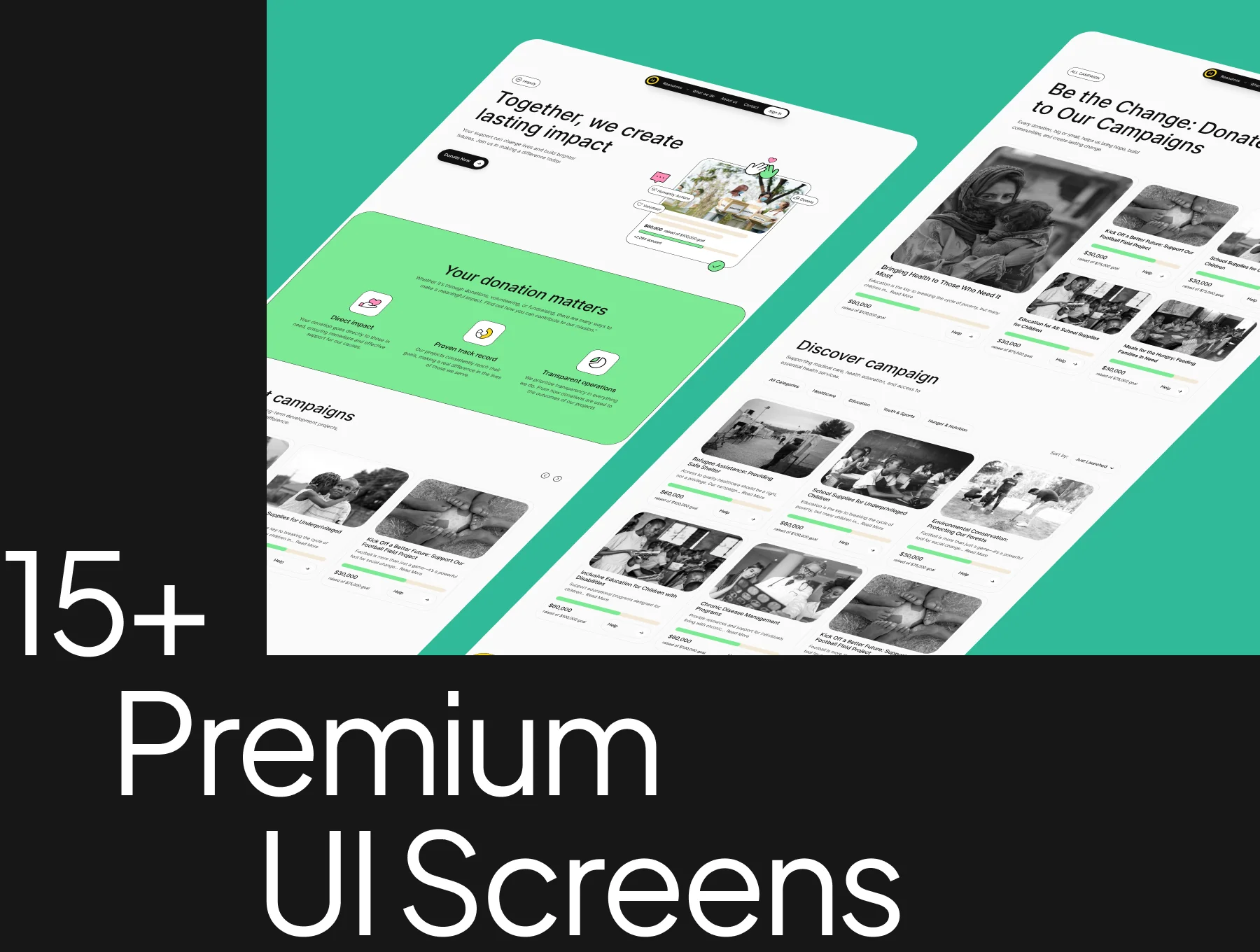 Charity Web UI Kit 6