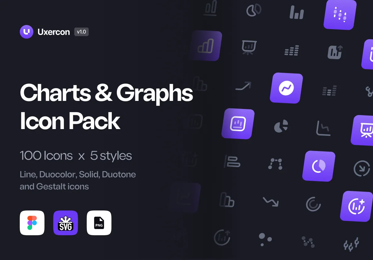 Charts and Graphs Icon Pack