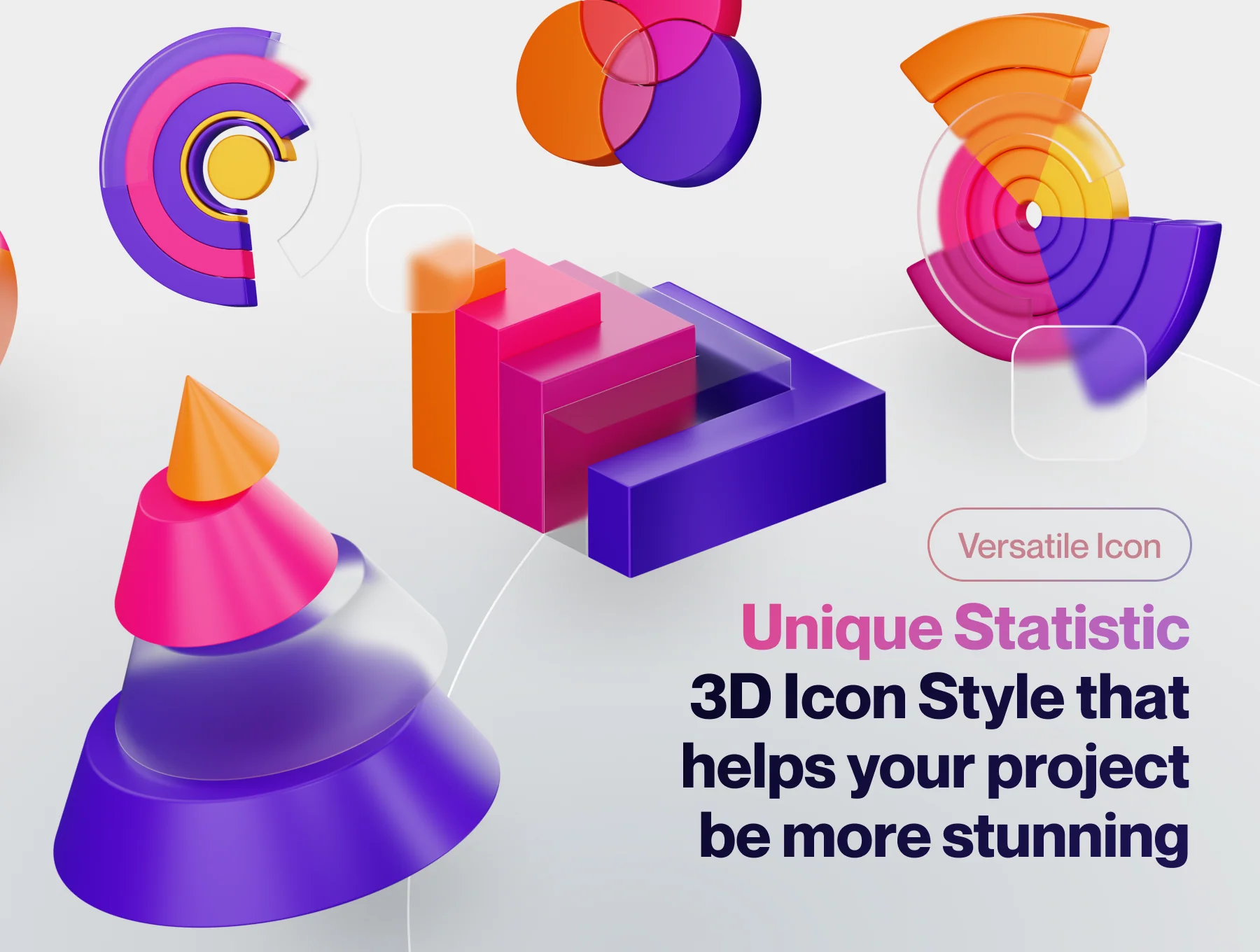 Charty - Chart & Statistic 3D Icon Set 2