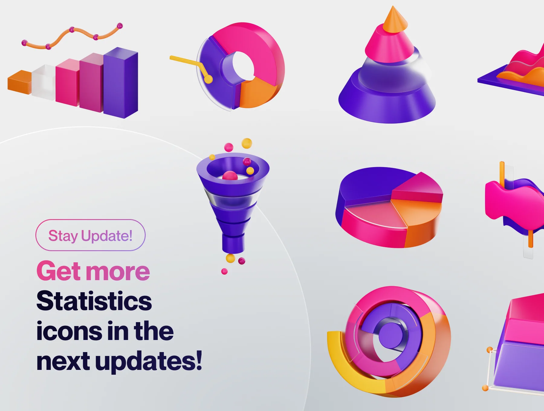 Charty - Chart & Statistic 3D Icon Set 7