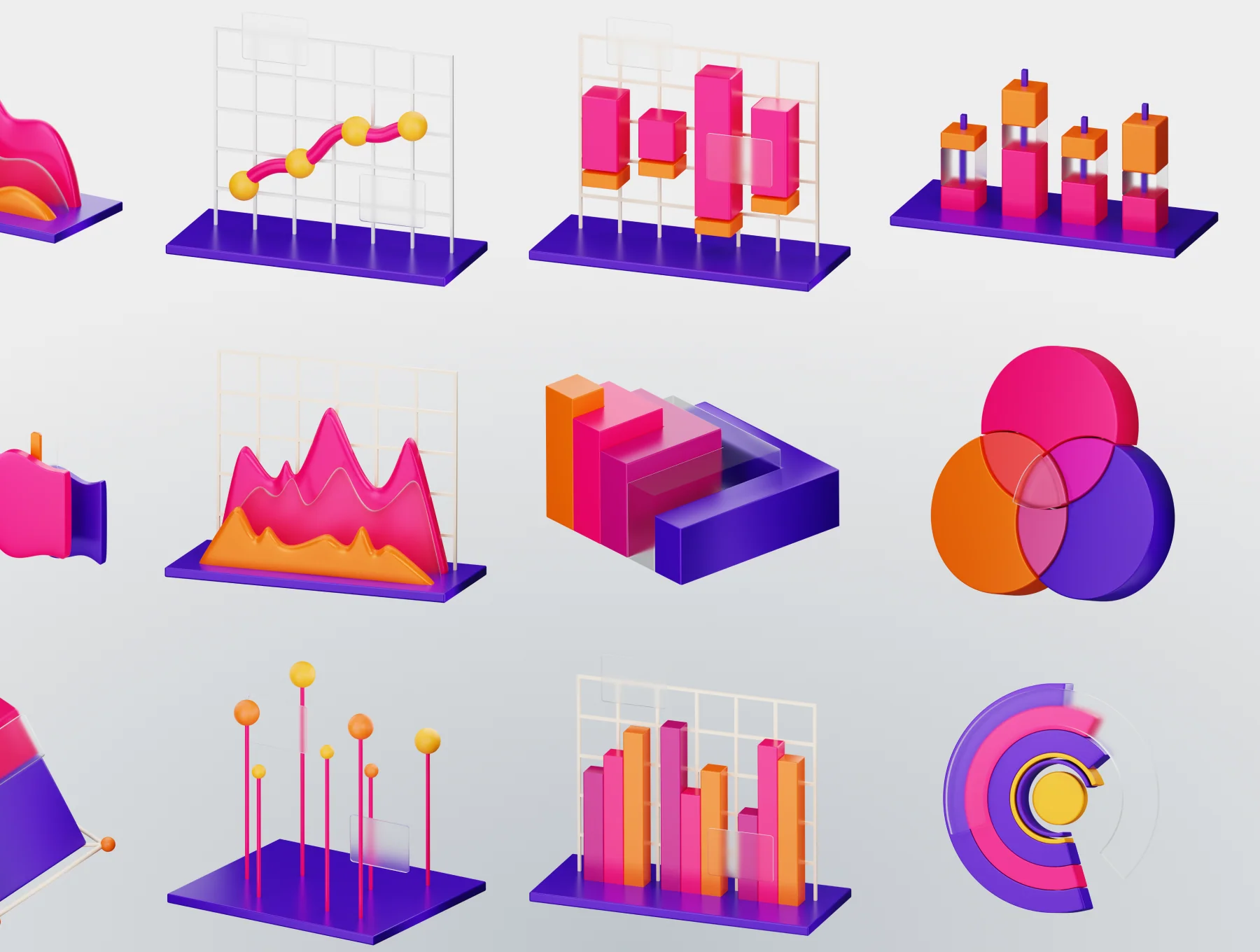 Charty - Chart & Statistic 3D Icon Set 8