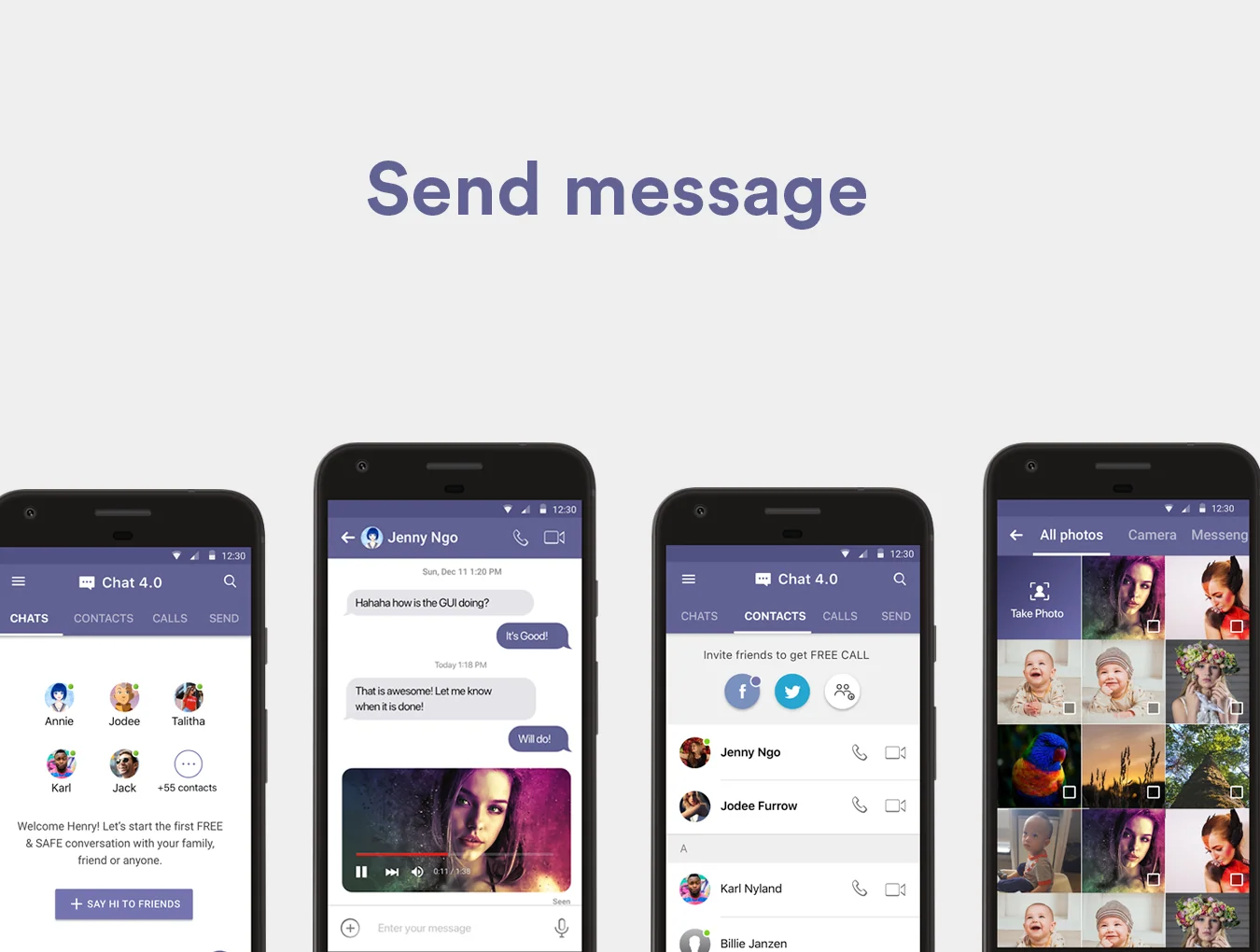 Chat 4.0 Material UI Kit 3