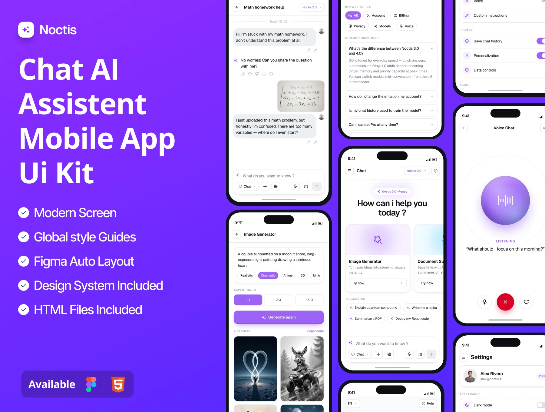 Chat AI Assistant Mobile App UI Kit
