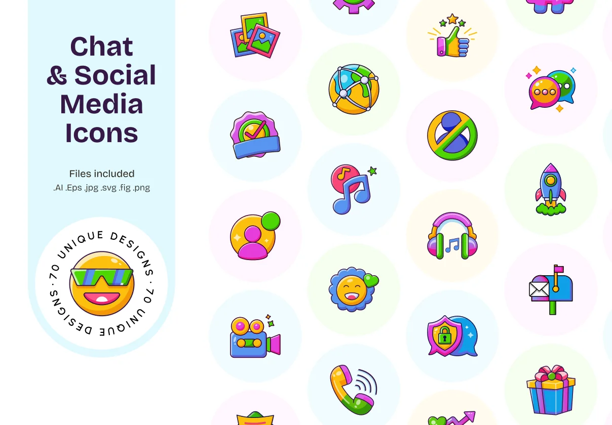 Chat and Social Media Icons