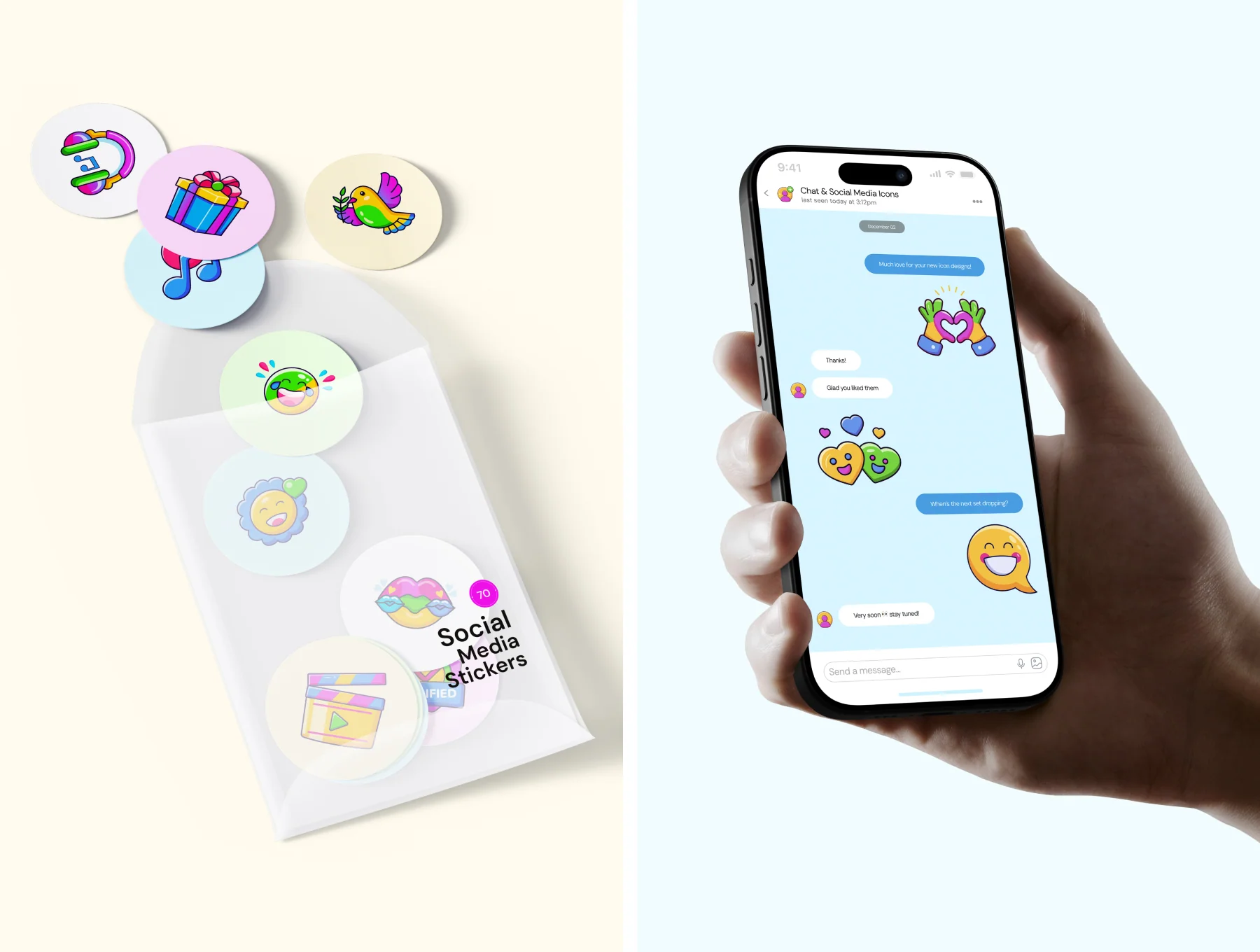Chat and Social Media Icons 3