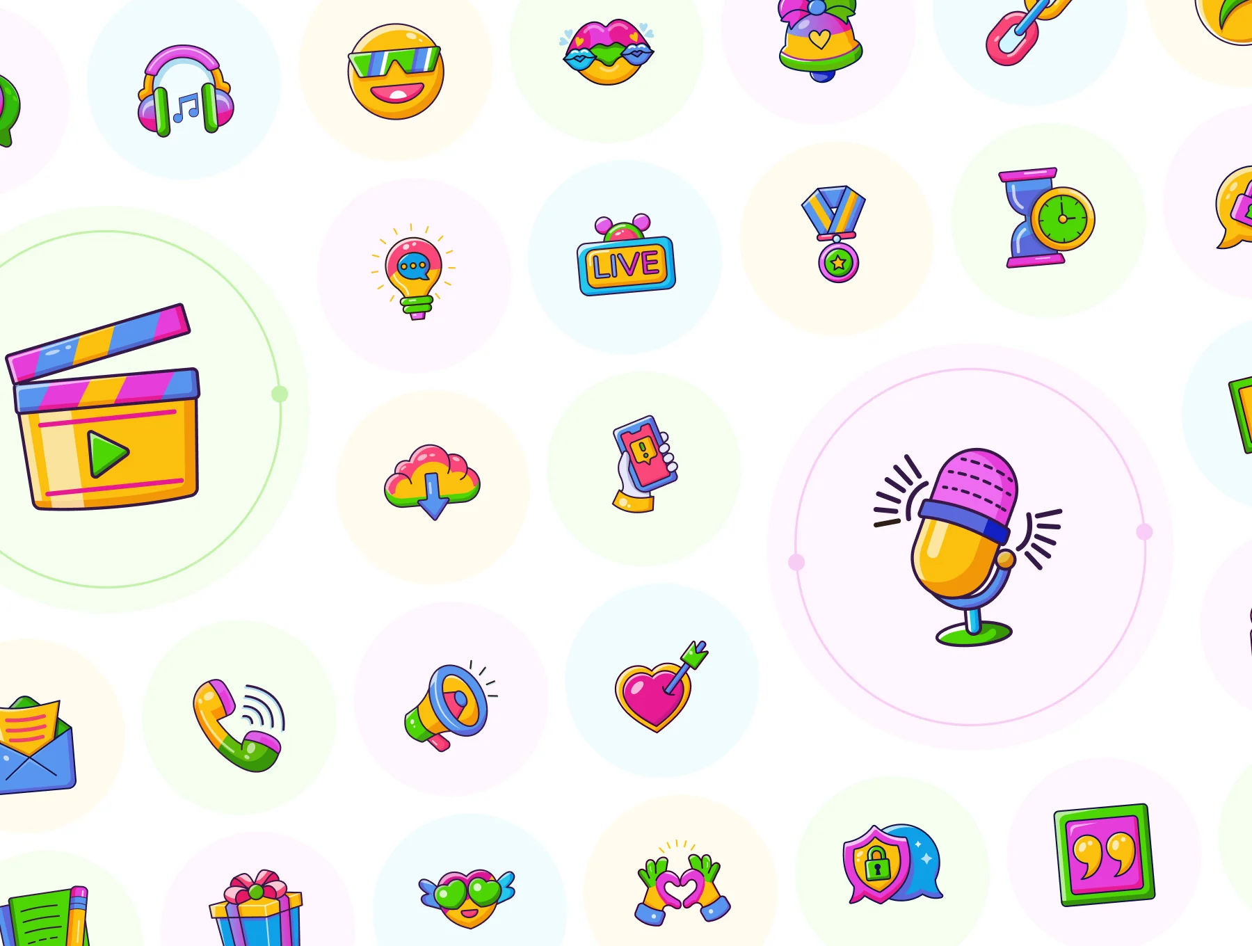 Chat and Social Media Icons 5