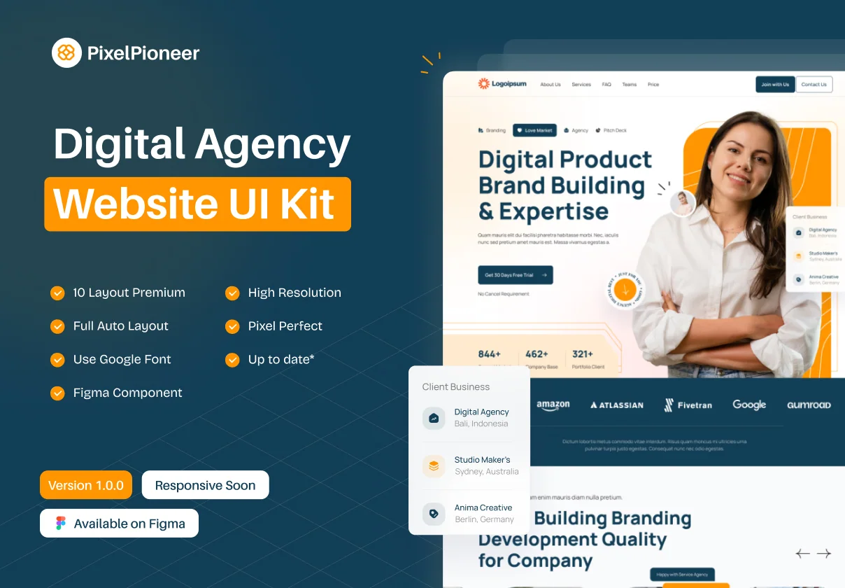 PixelPioneer - Digital Agency UI Kit