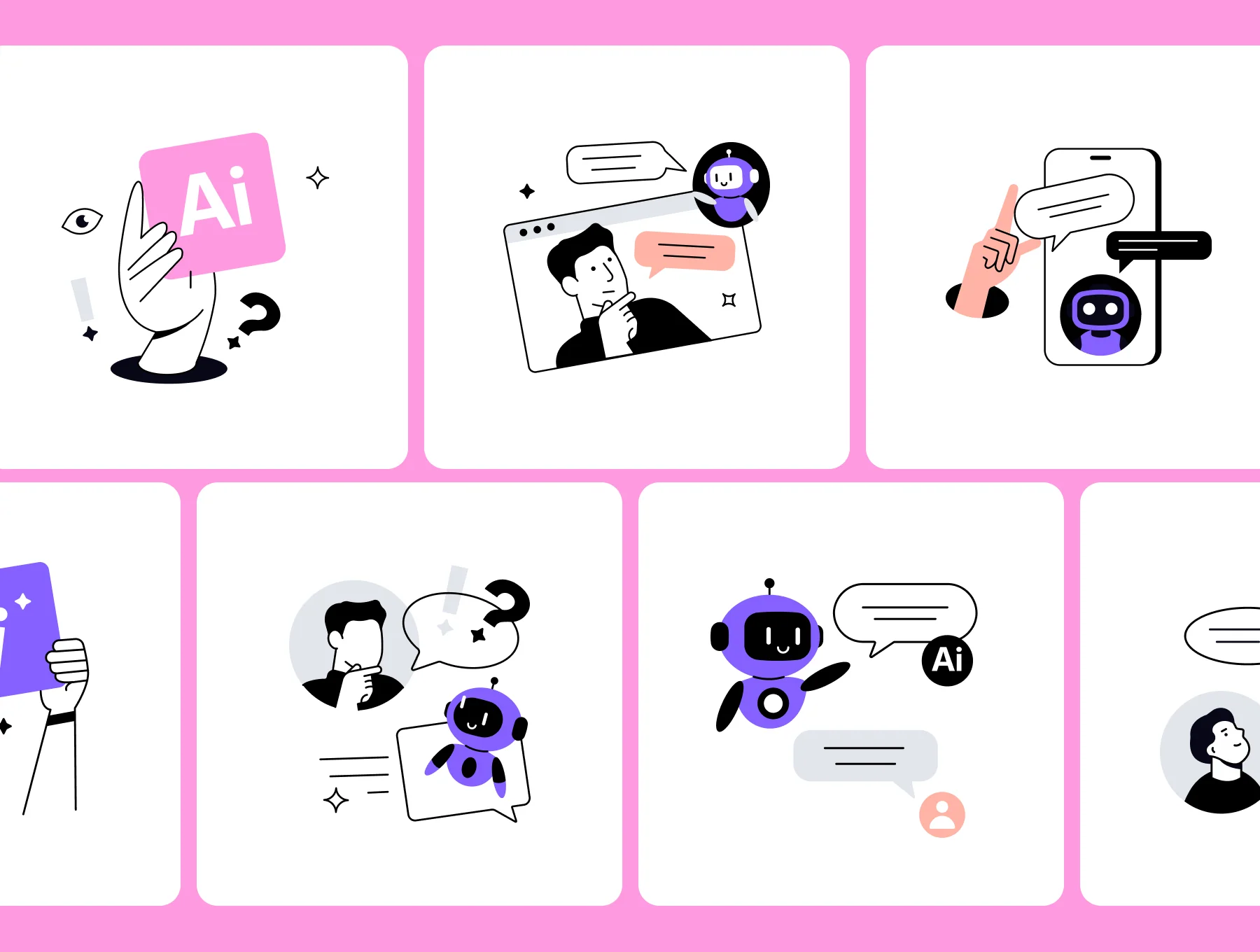 ChatBot AI Illustration Pack 3