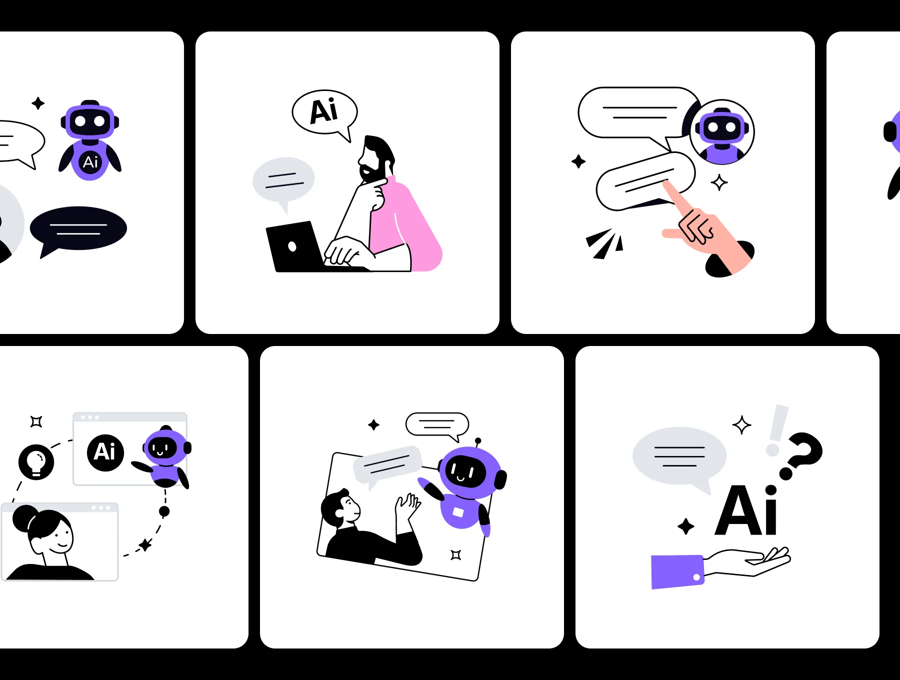 ChatBot AI Illustration Pack 4