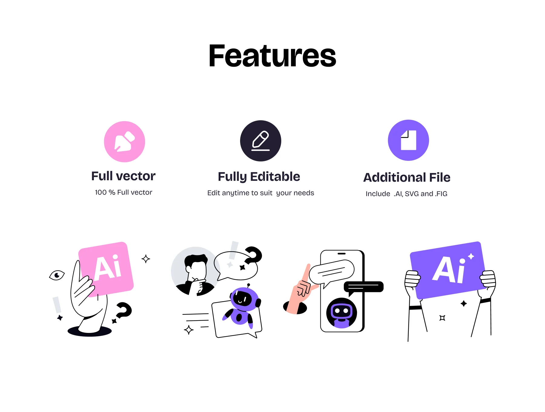 ChatBot AI Illustration Pack 5