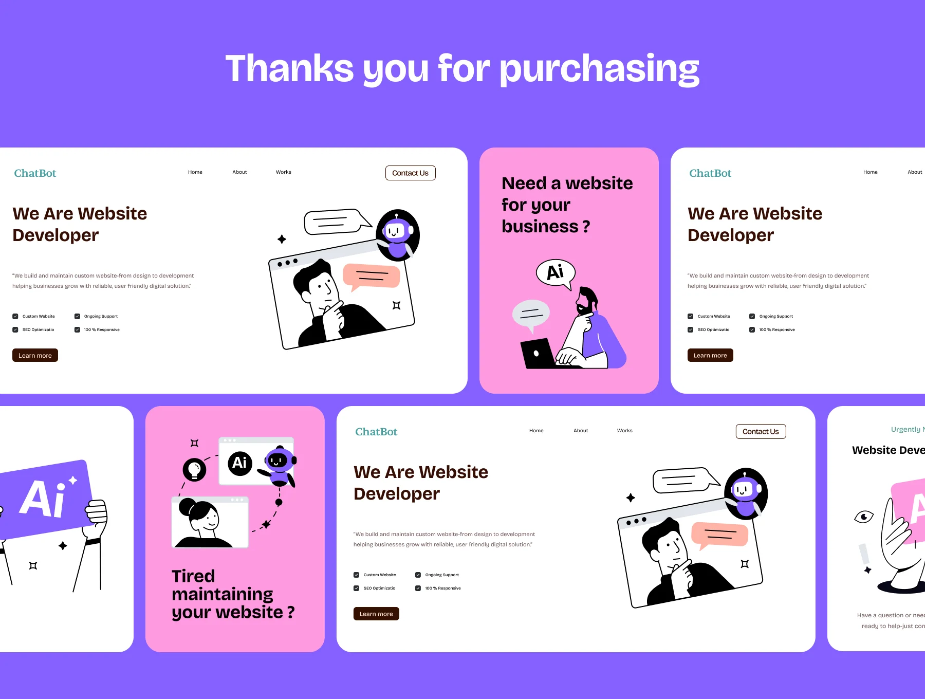 ChatBot AI Illustration Pack 6