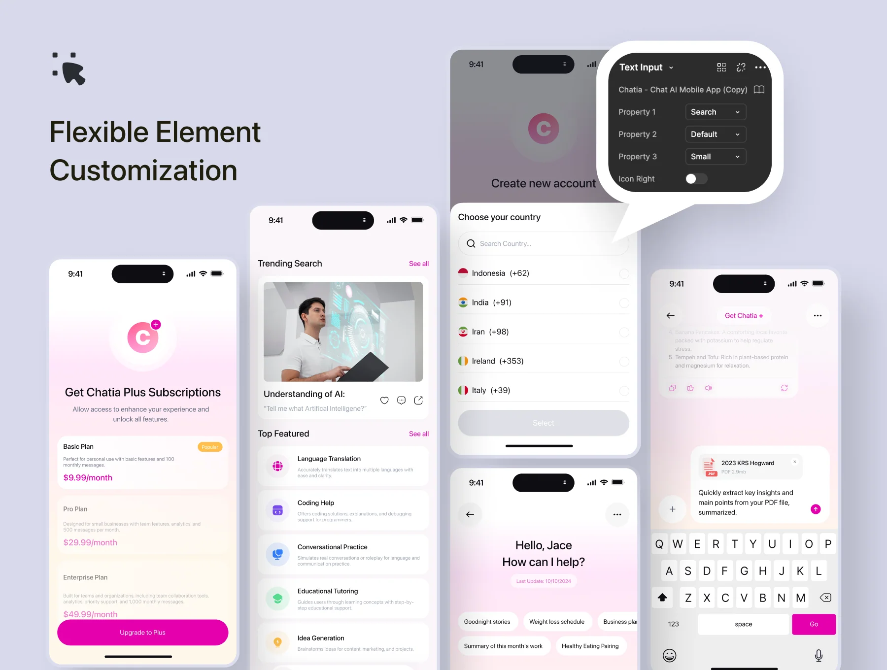 Chatia - AI Chatbot Mobile App 6