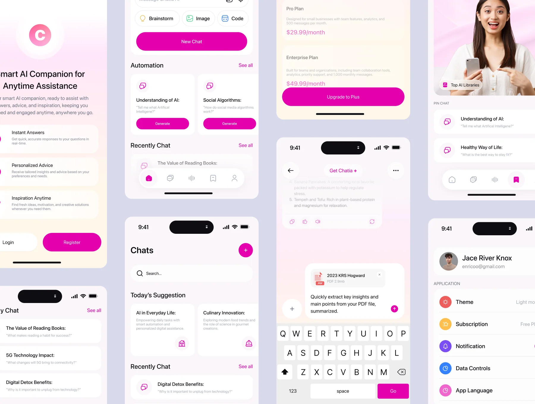 Chatia - AI Chatbot Mobile App 8