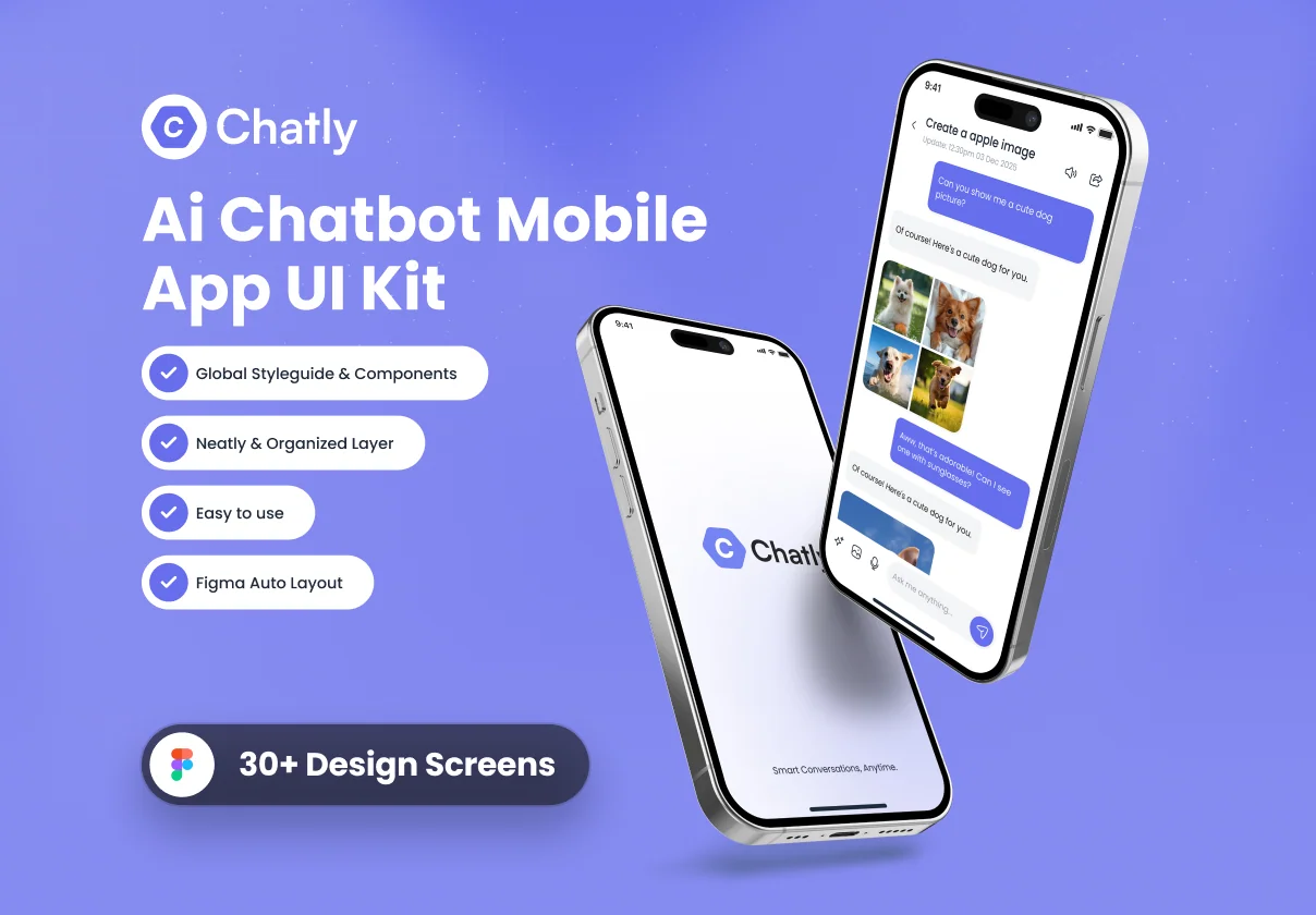 Chatly Ai Chatbot Mobile App UI Kit