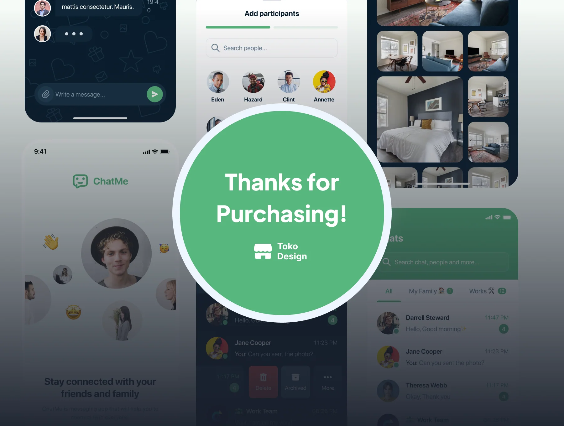 Chatme - Messenger Chat App UI Kit 6