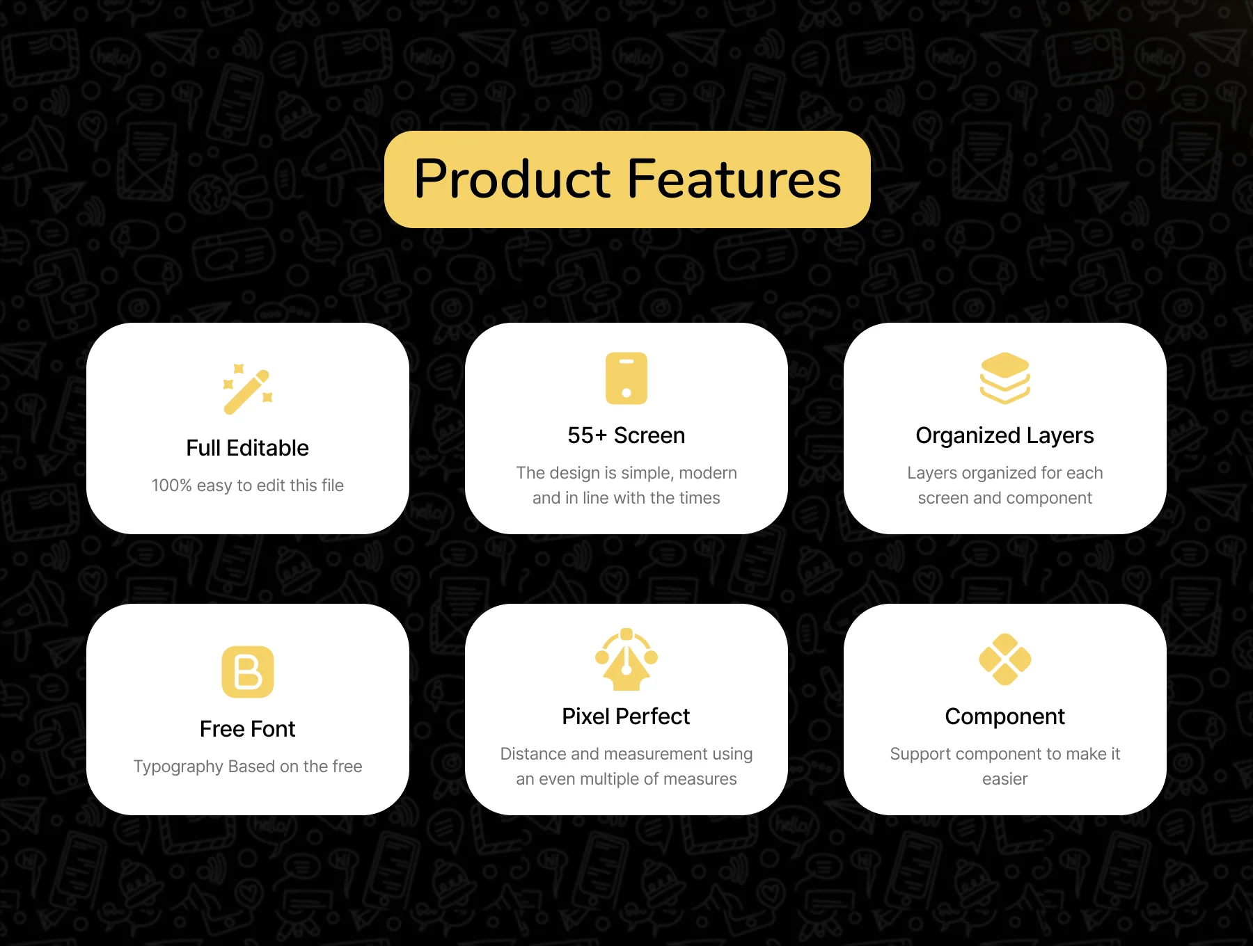 Chatterfly - Chat App UI Kit Template 3