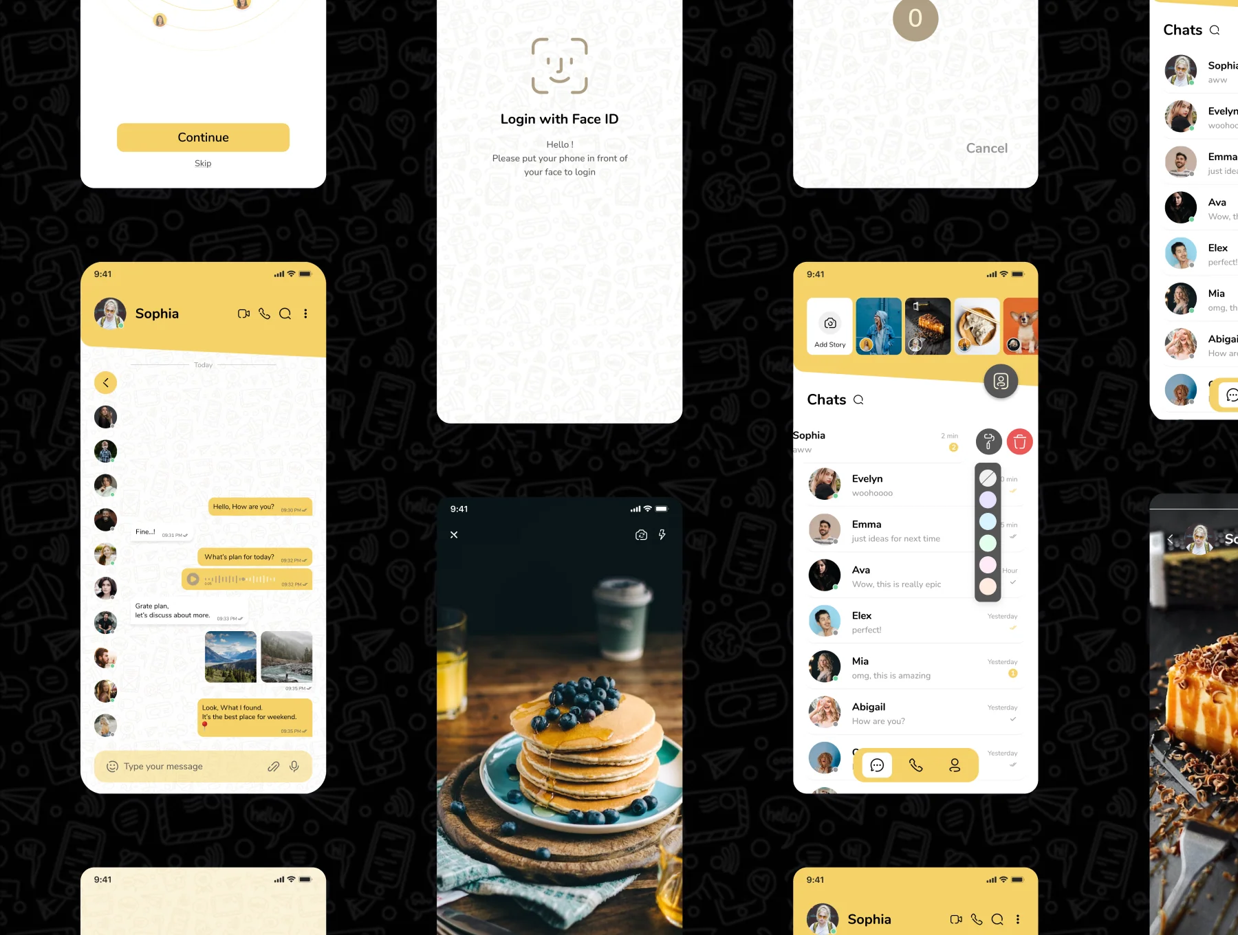 Chatterfly - Chat App UI Kit Template 7