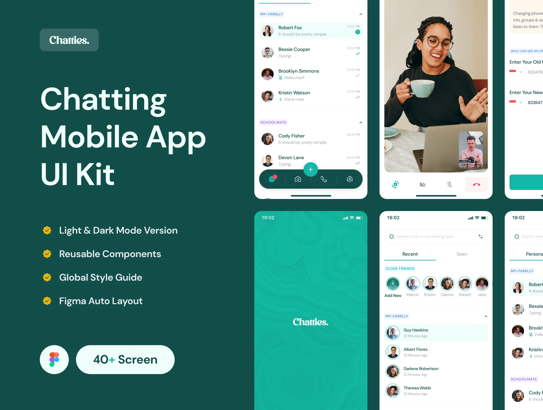 Chatties - Chatting Mobile App UI Kit