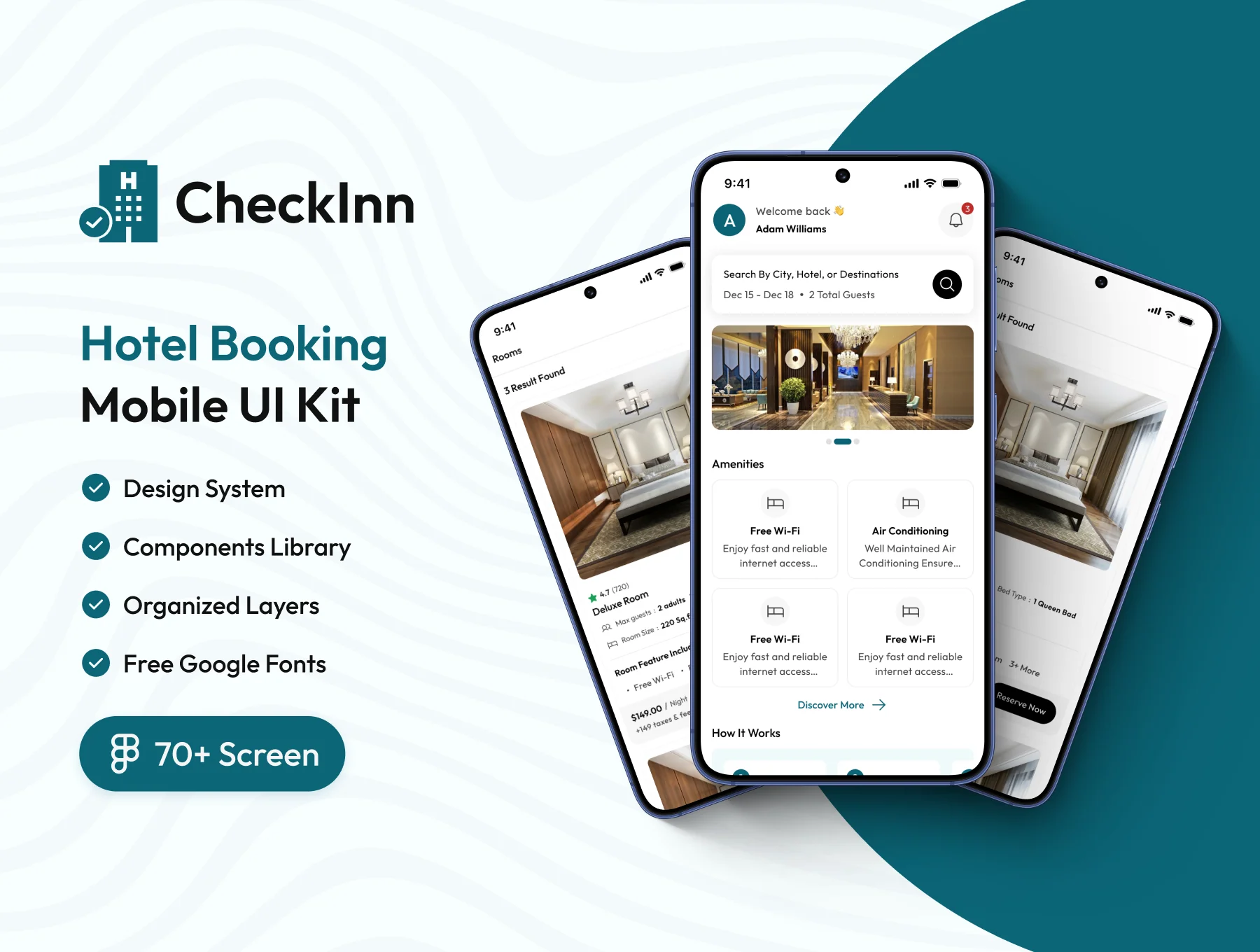 CheckInn – Hotel Booking Mobile UI Kit