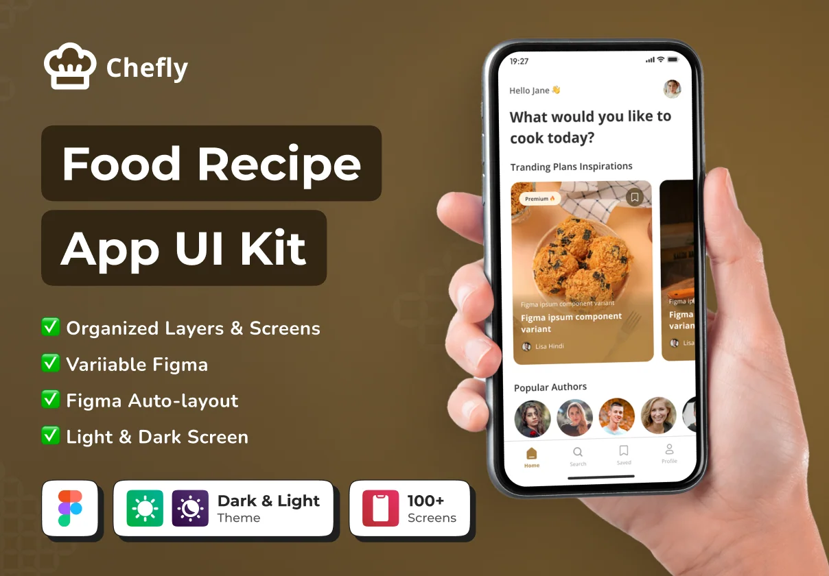 Chefly - Food Recipe App UI Kit