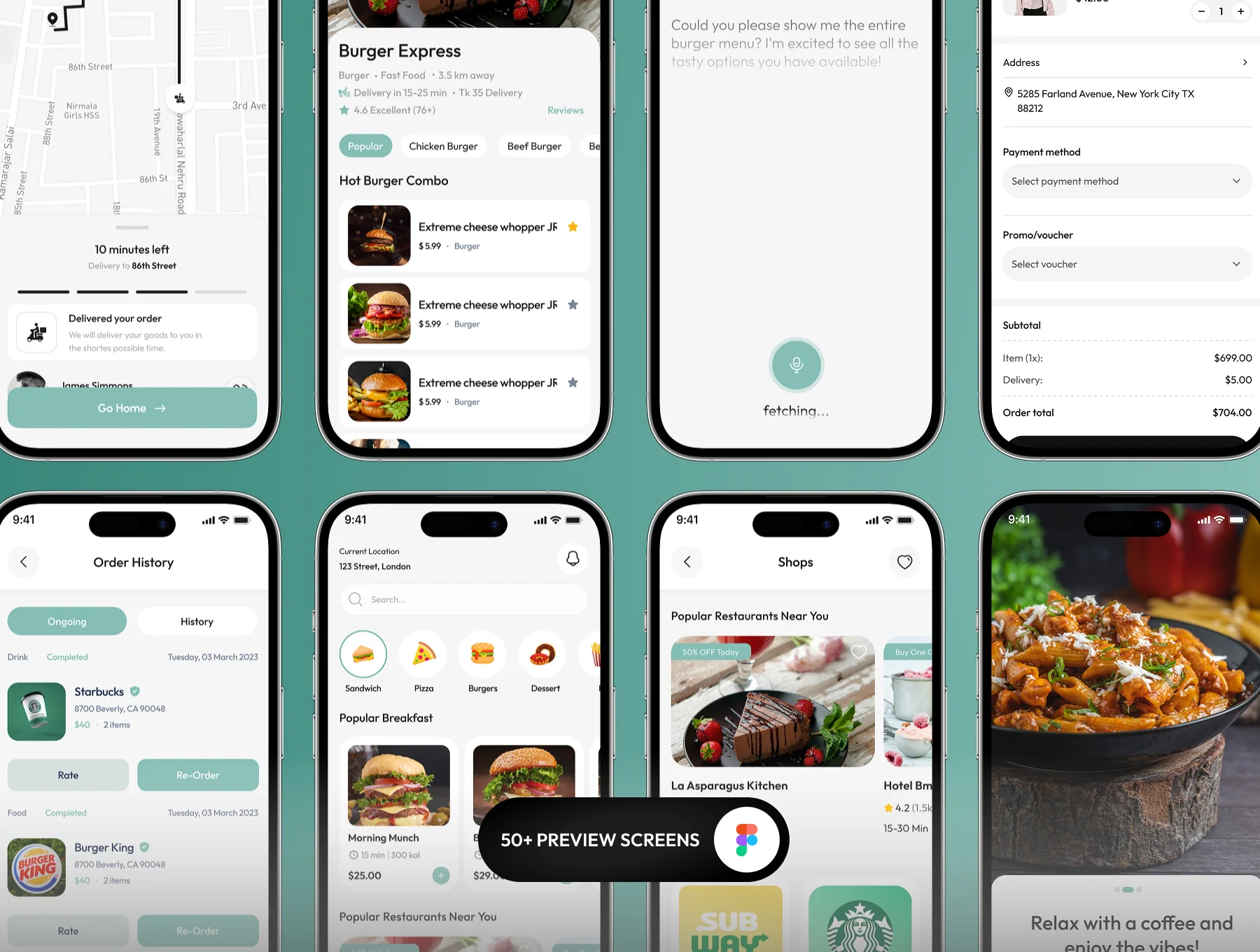 Chef - Food Delivery Mobile App UI Kit 2