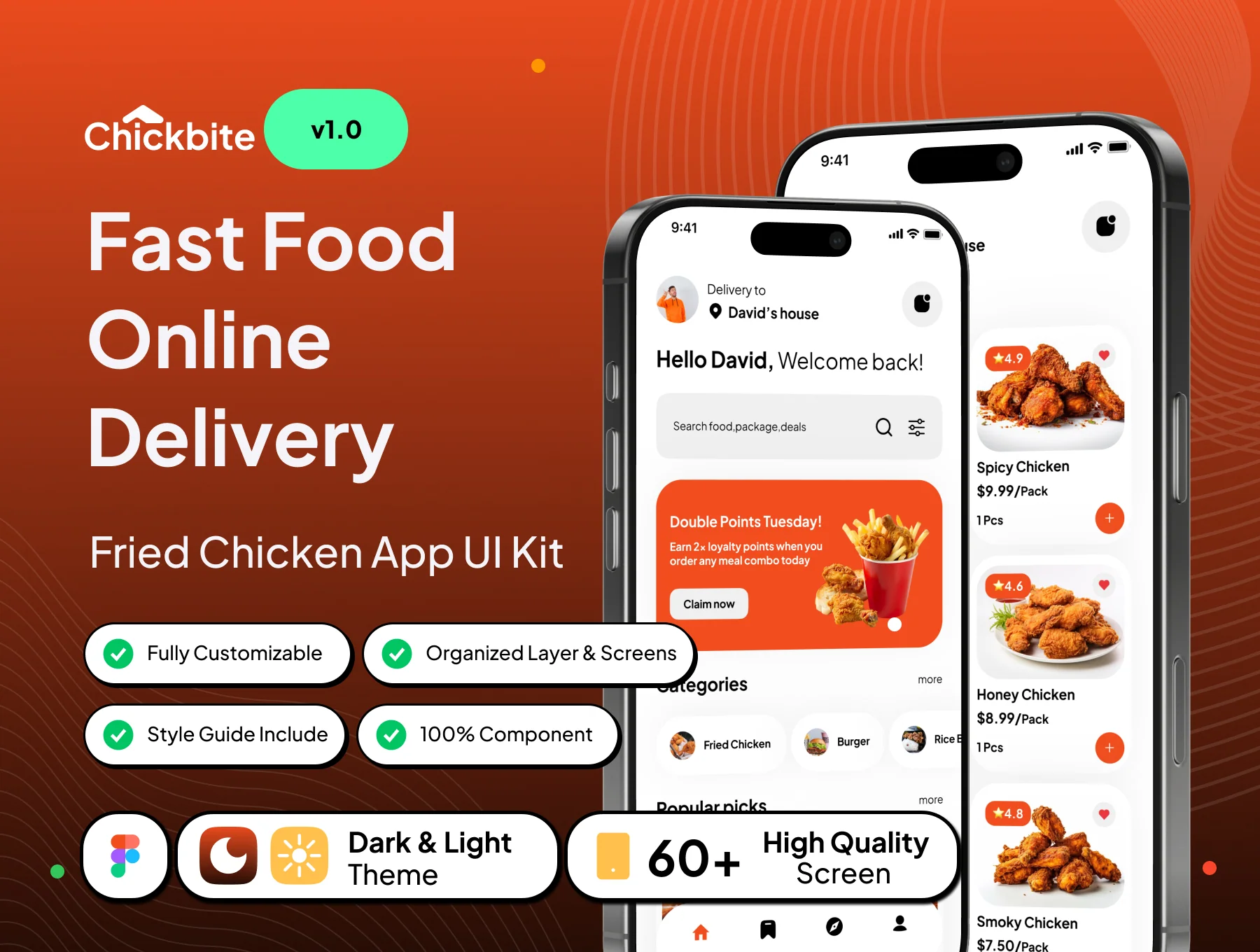 Chickbite - Fast Food Online Delivery App UI Kit
