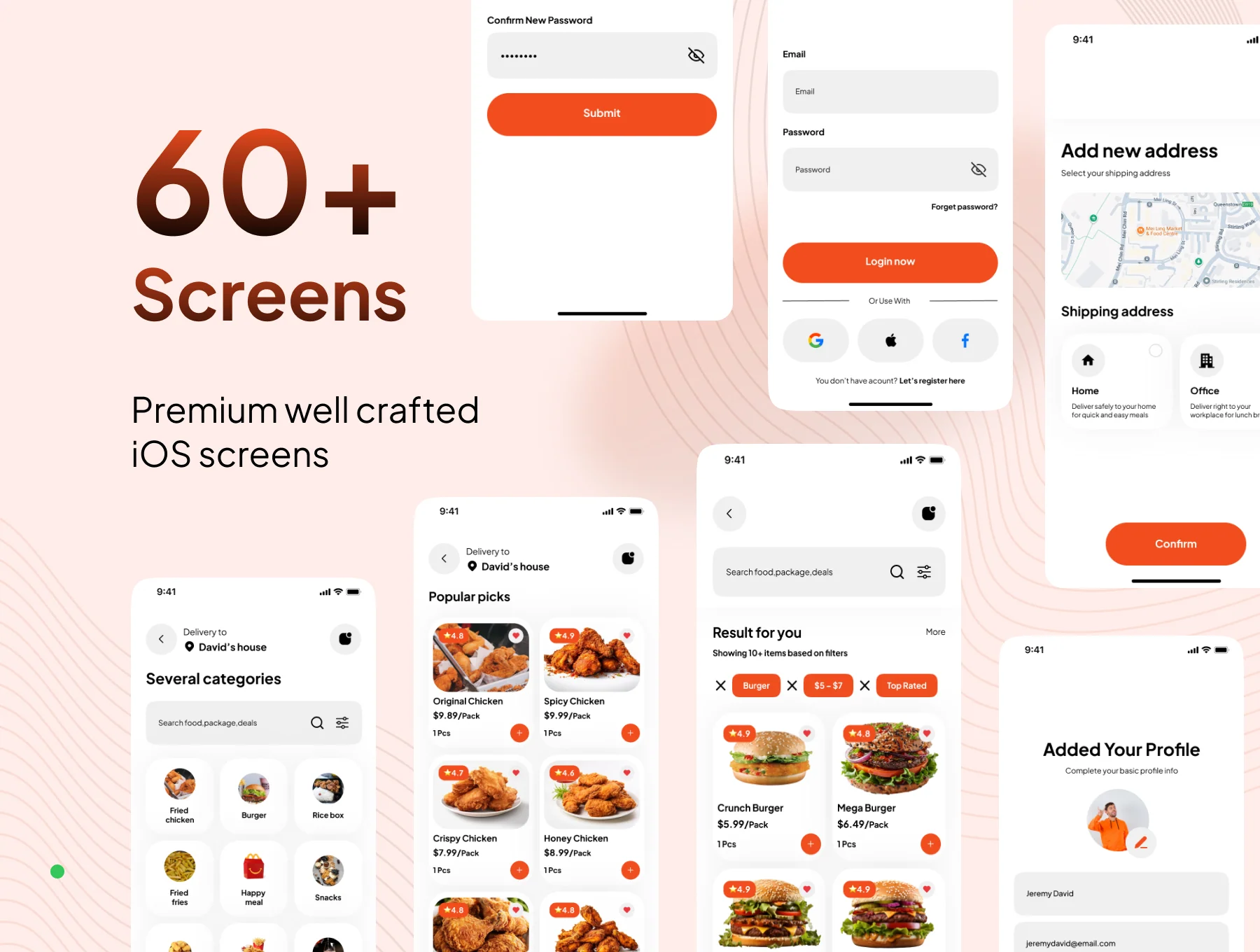 Chickbite - Fast Food Online Delivery App UI Kit 2
