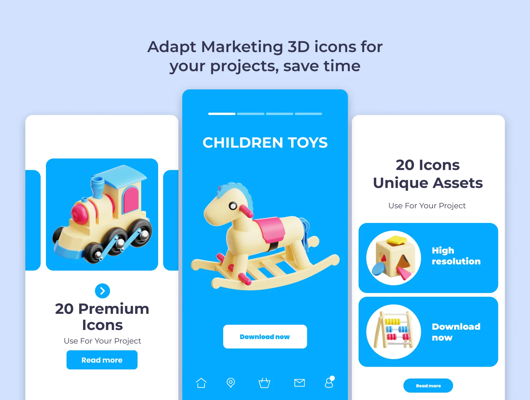 Children Toys 3D Illustration Pack 3