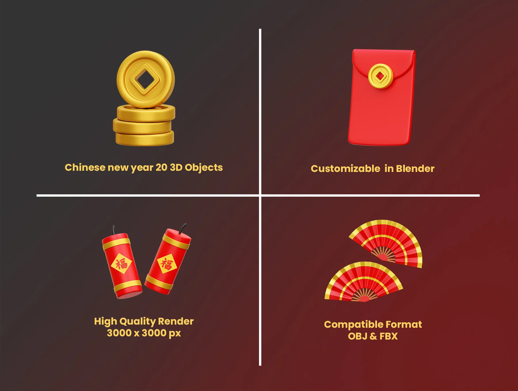 Chinese New Year 3D Icon Illustrations 2