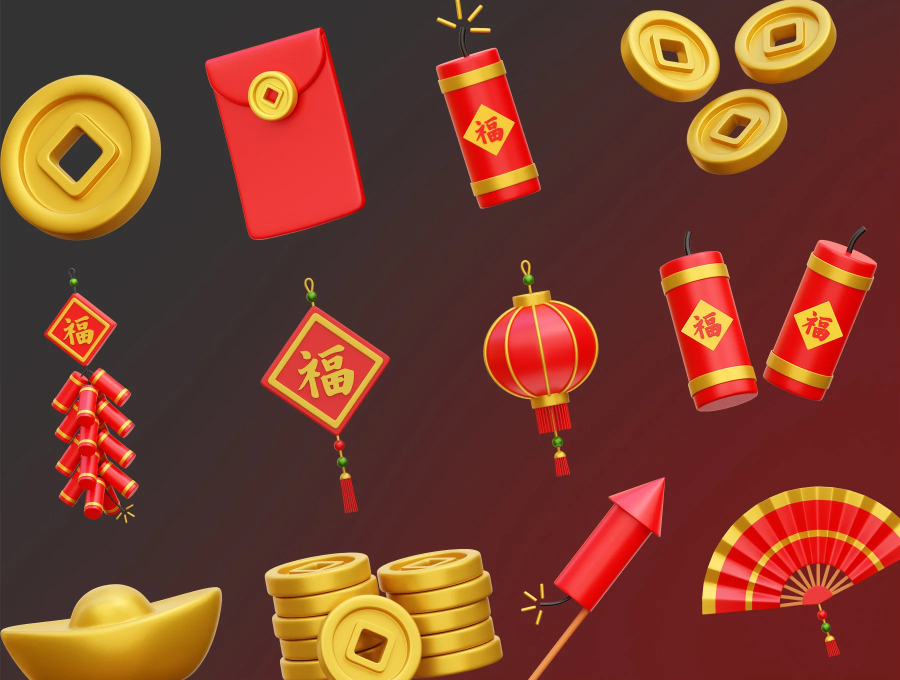 Chinese New Year 3D Icon Illustrations 5