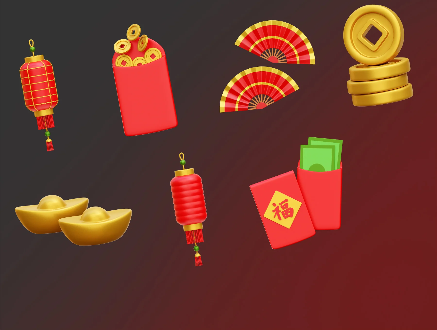 Chinese New Year 3D Icon Illustrations 6