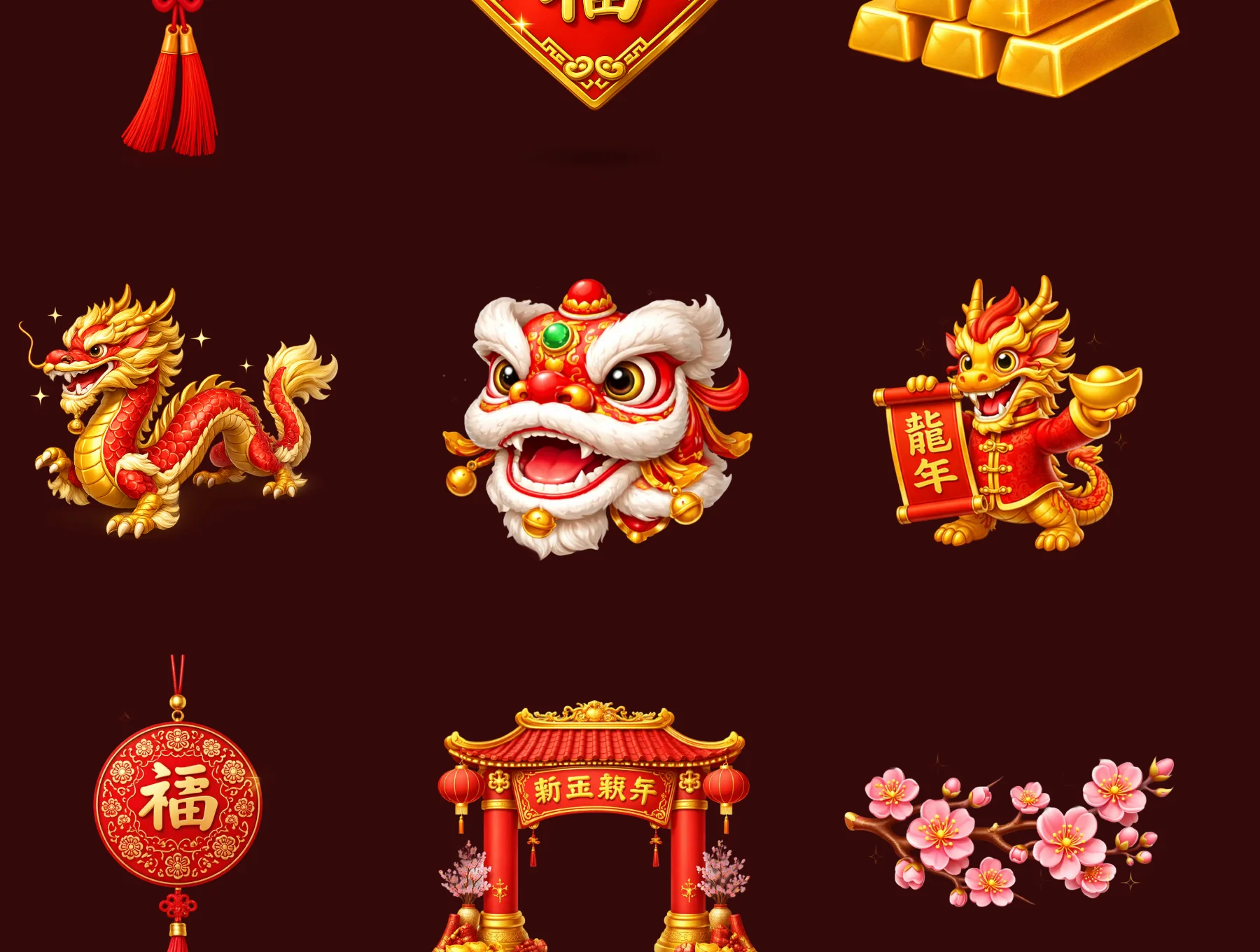 Chinese New Year 3D Icon Pack – Prosperity & Celebration 5