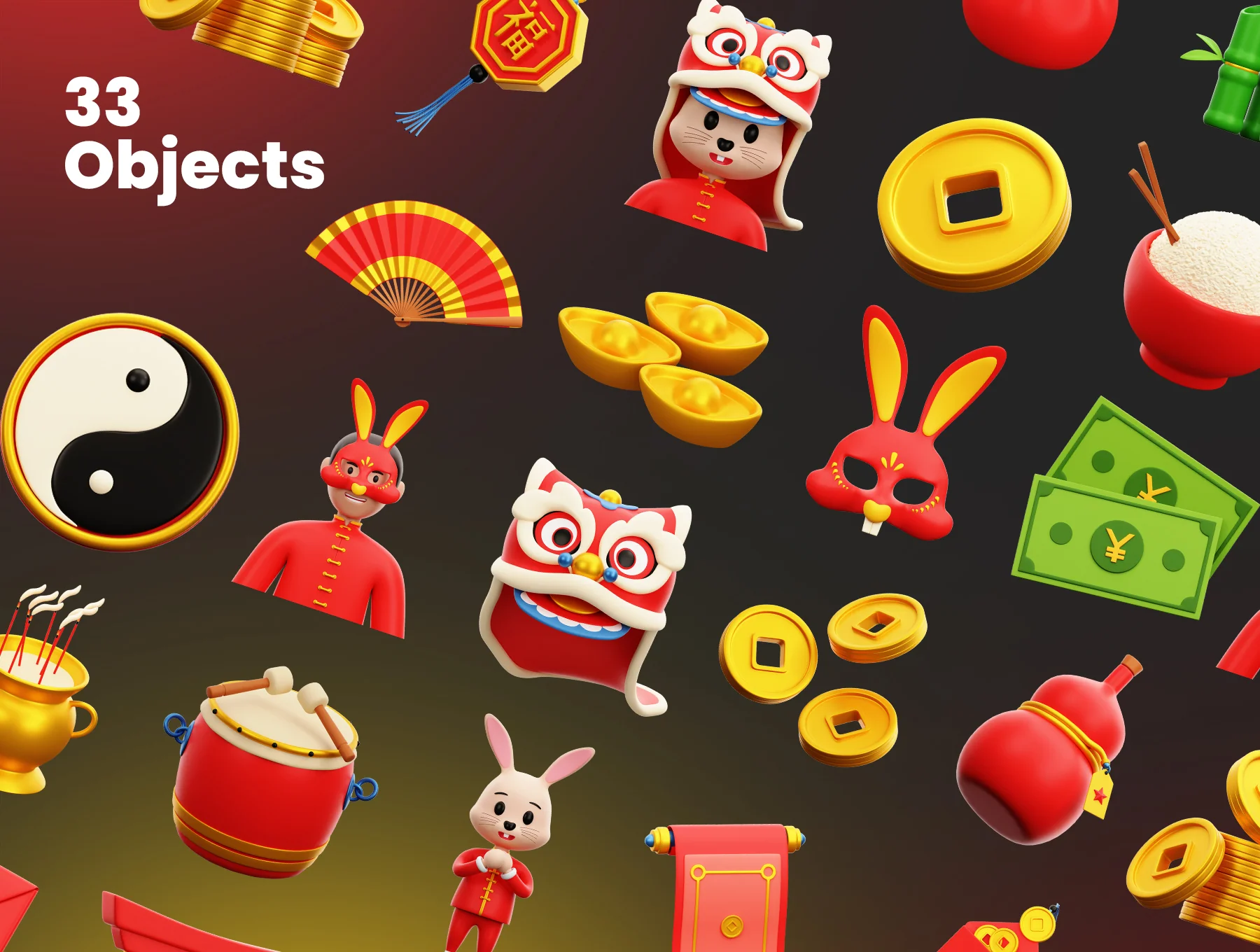 Chinese New Year 3D Icons 5