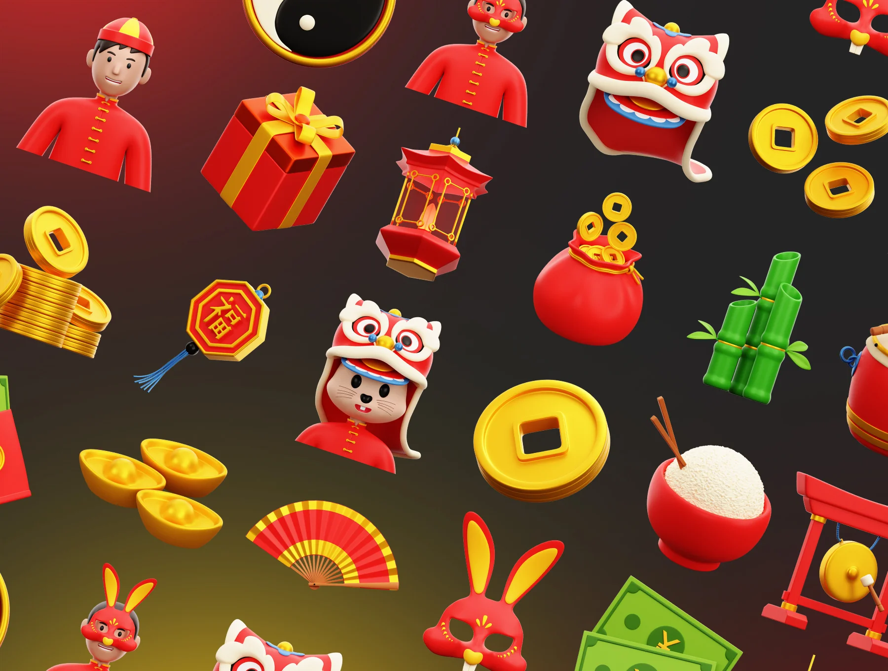 Chinese New Year 3D Icons 6