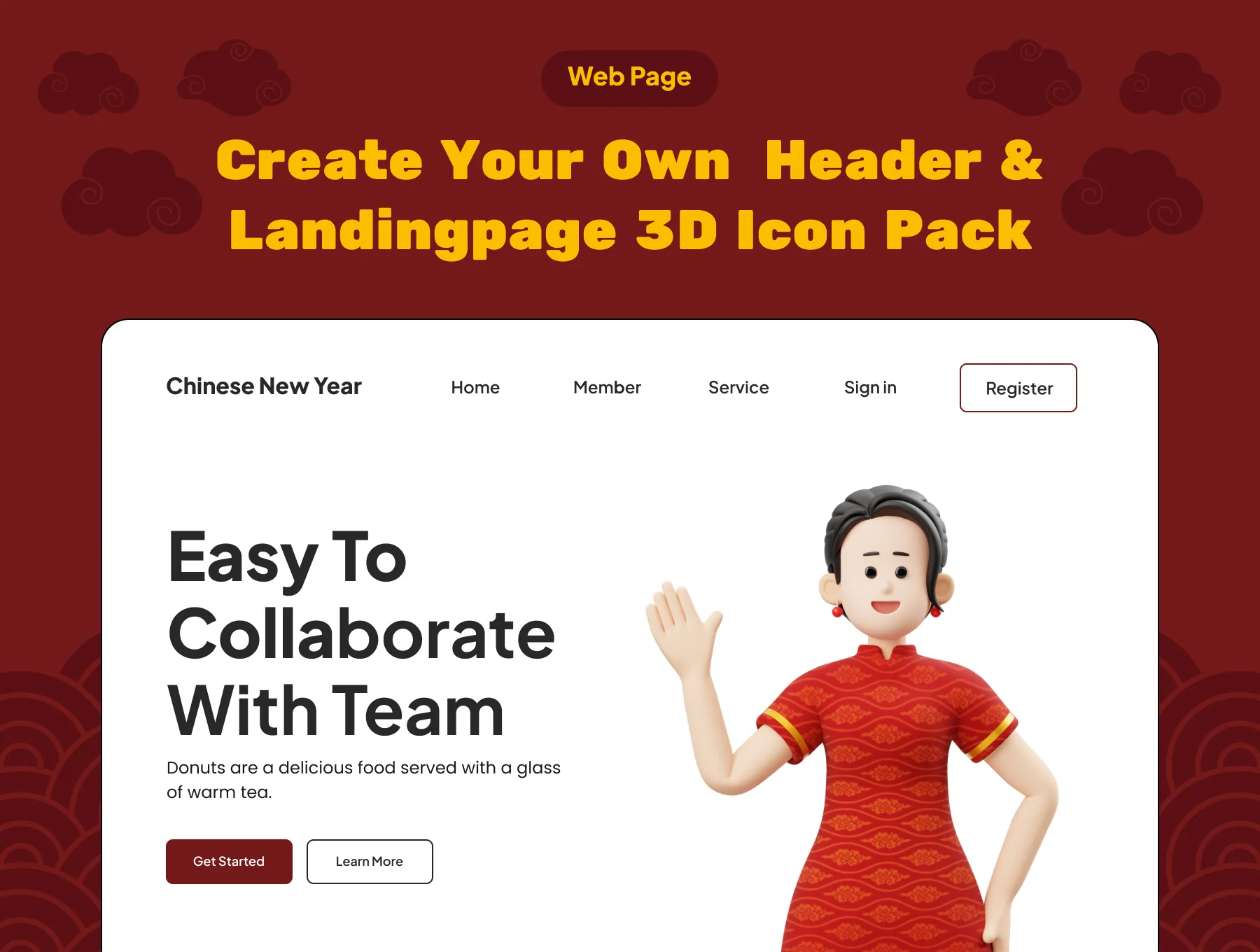 Chinese New Year Woman Character 3