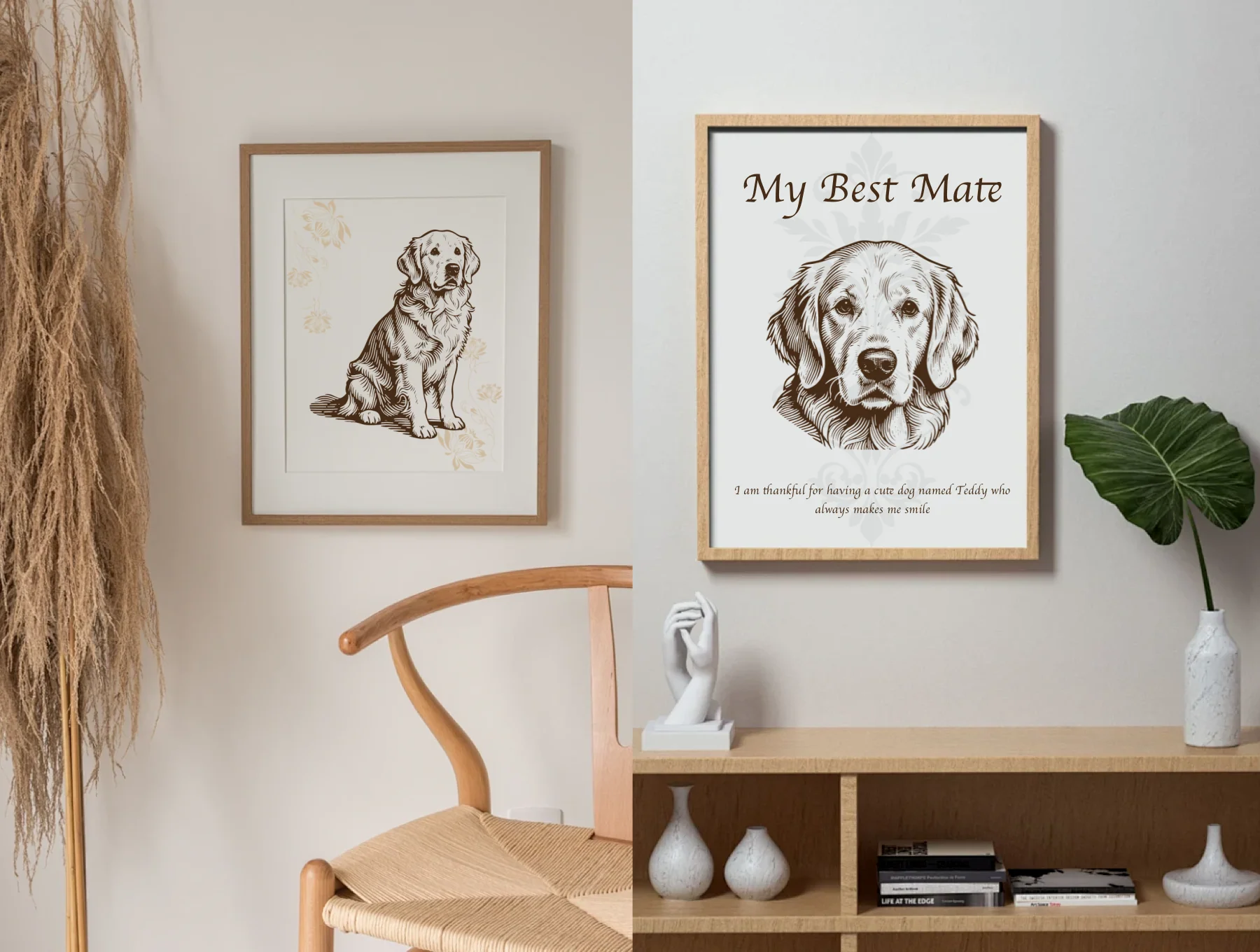 Cute Dog Illustration - Golden Retriever 4