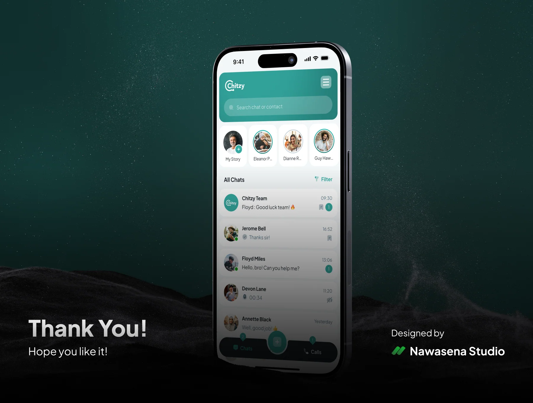Chitzy - Chat Messenger Mobile App UI Kit 6