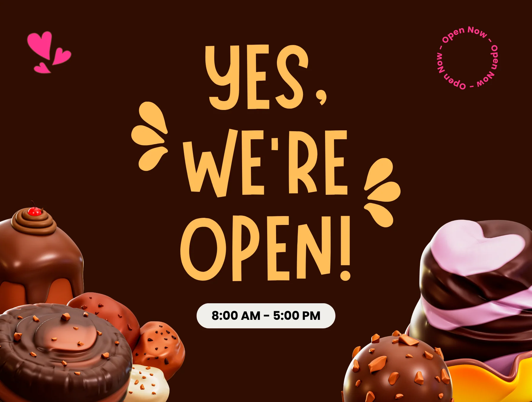 Chocolate 3d Icon for Dessert, Bakery and Restaurant 3