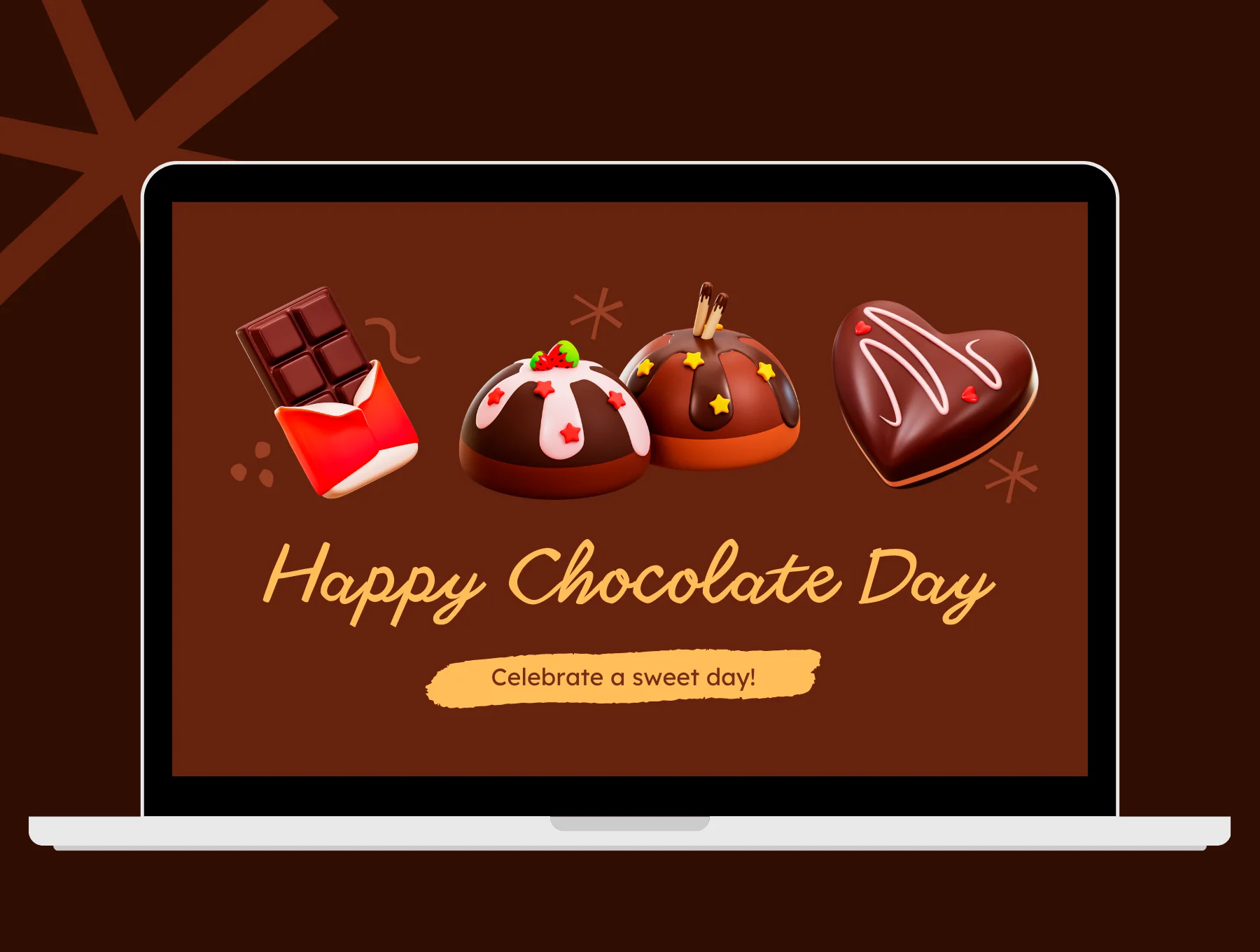Chocolate 3d Icon for Dessert, Bakery and Restaurant 7
